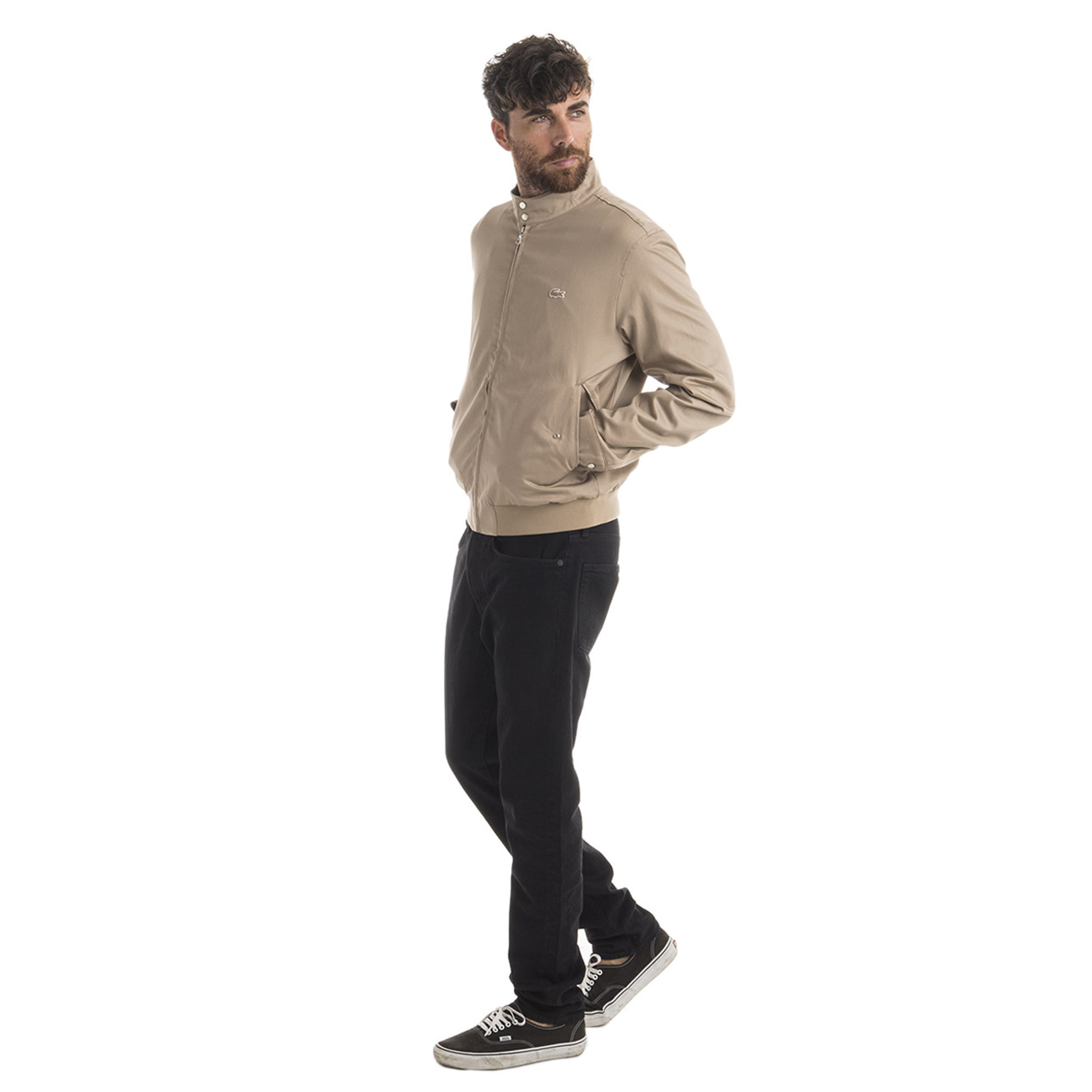Giubbotto in twill di cotone sabbia Lacoste vista2