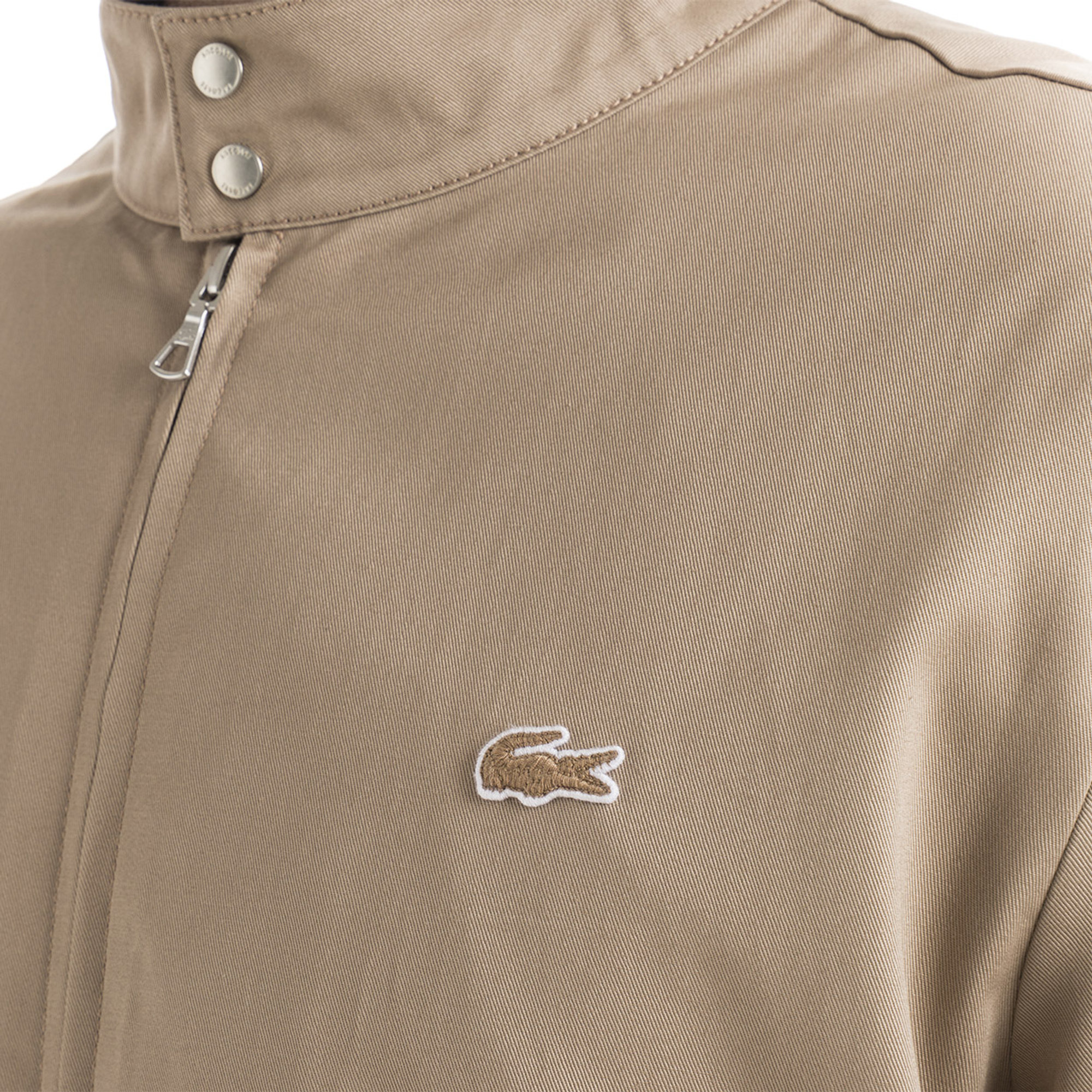 Giubbotto in twill di cotone sabbia Lacoste vista3