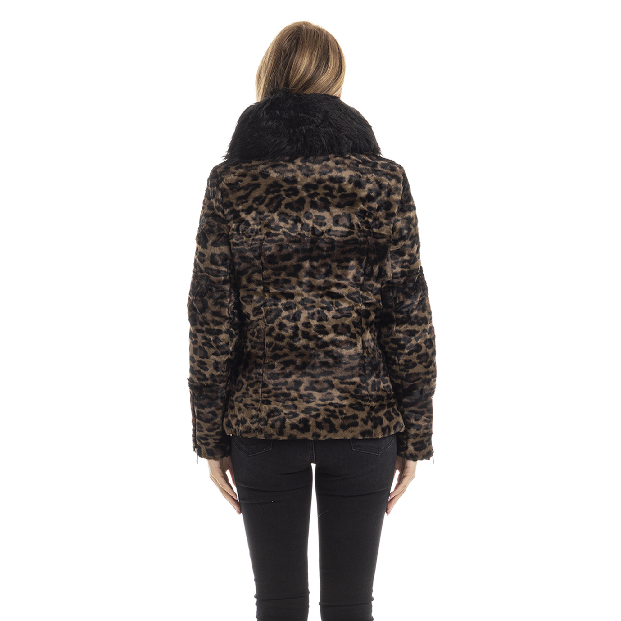 Giacca in pelliccia ecologica animalier Guess by Marciano vista2