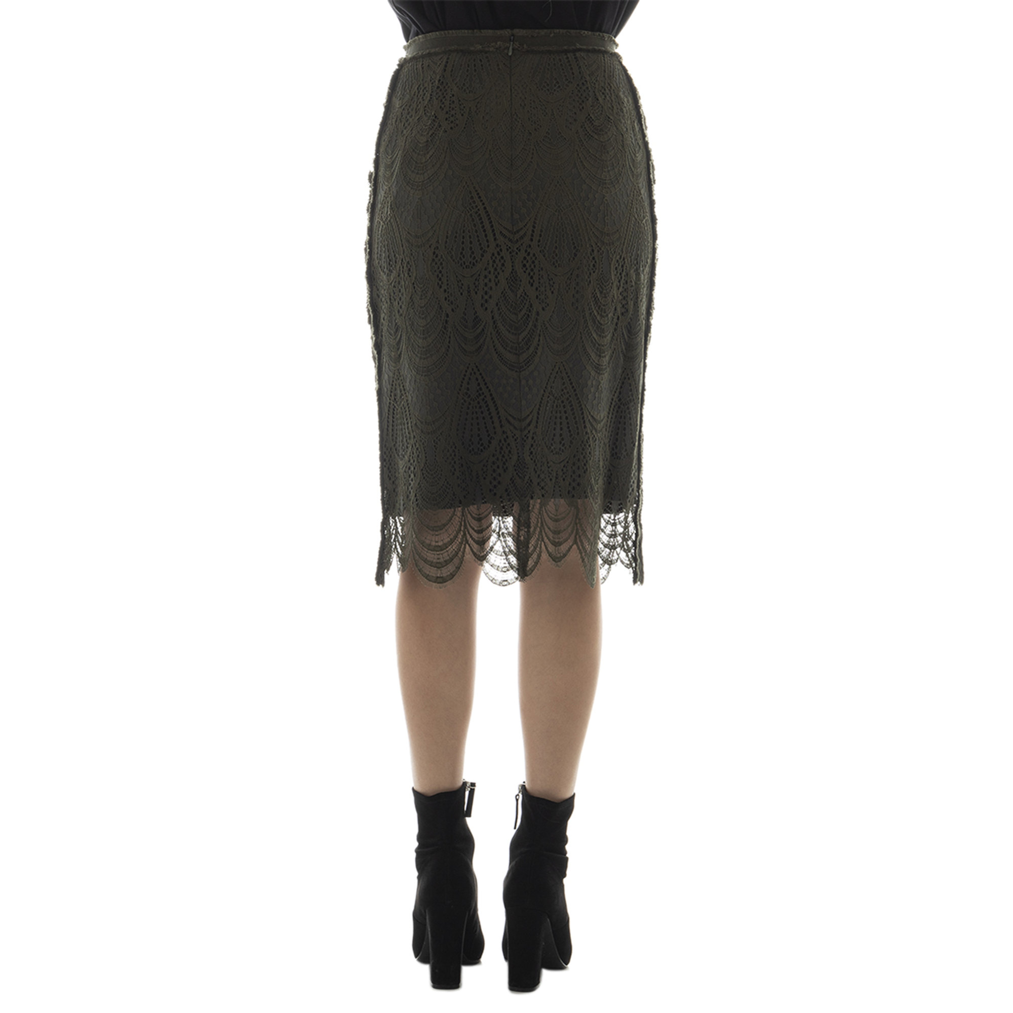 Gonna in pizzo verde militare Guess by Marciano vista2