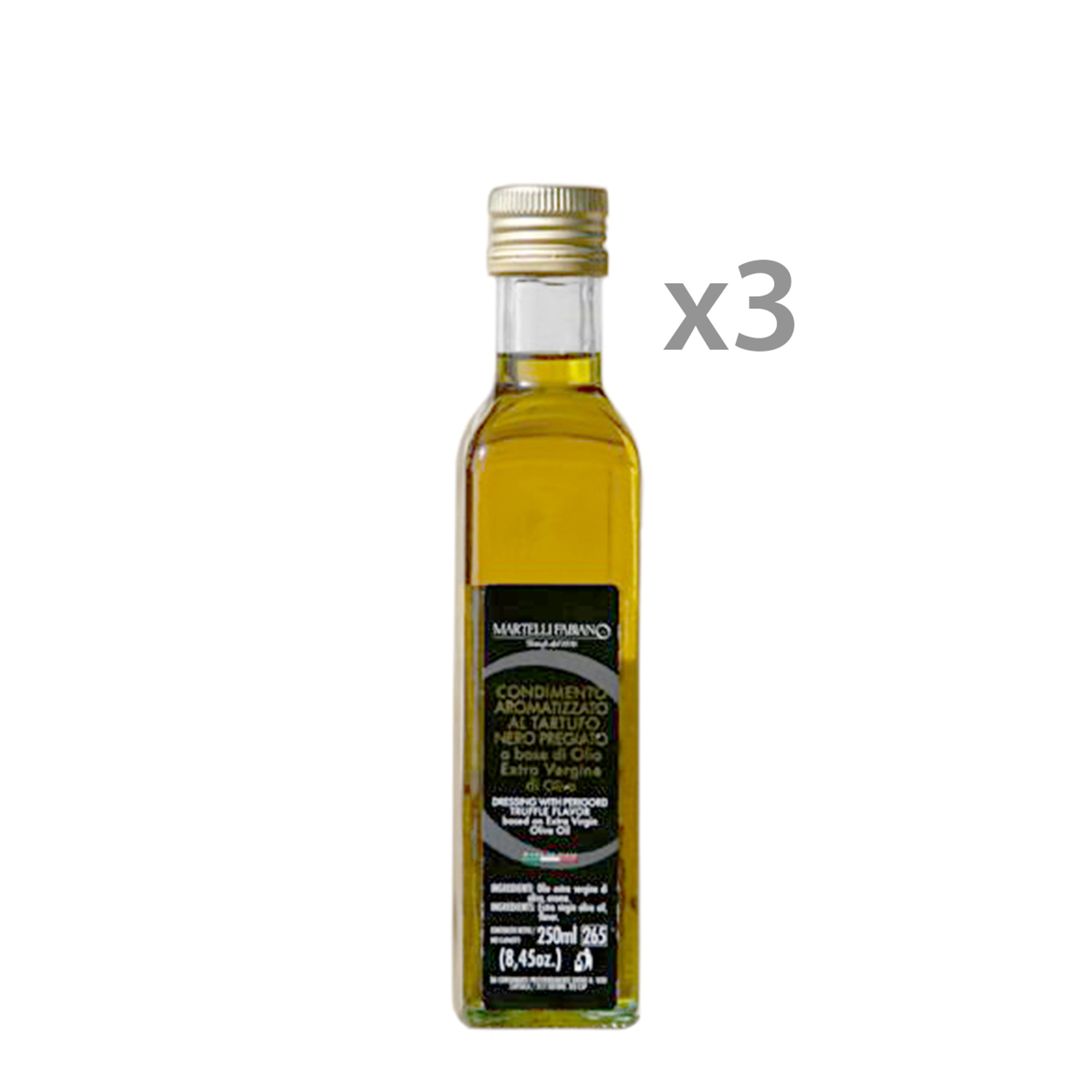 3 flessen - Gearomatiseerde dressing met Zwarte Truffel 250 ml Martelli Fabiano Tartufi vista0