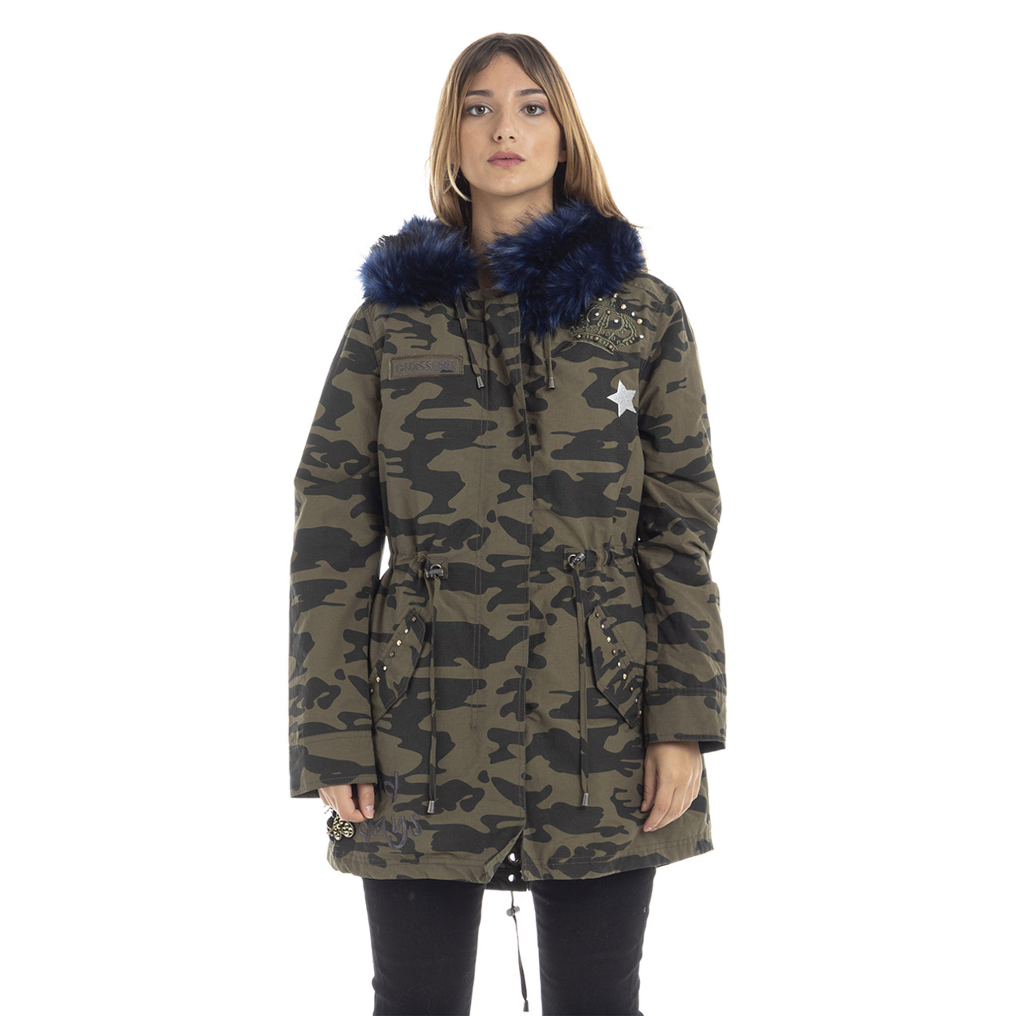 Parka con cappuccio fantasia camouflage Guess  vista0