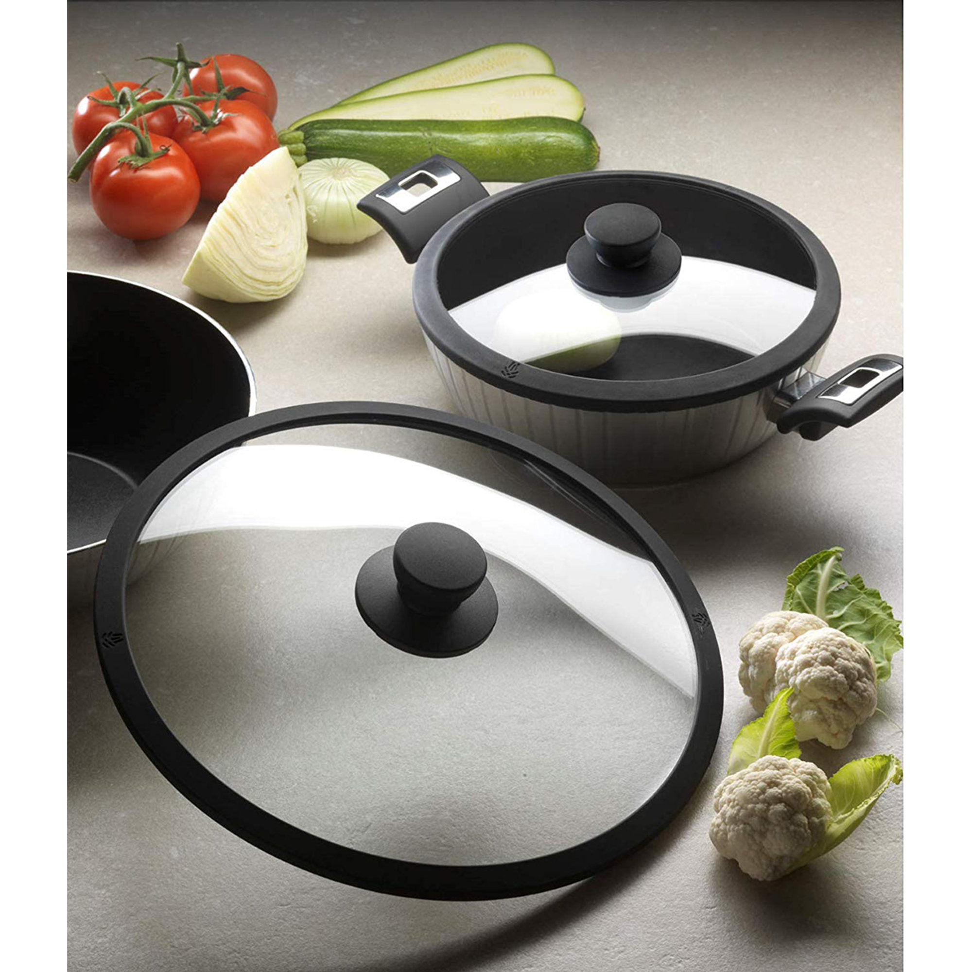 Coperchio vetro 28 cm, marrone/trasparente Mopita vista1