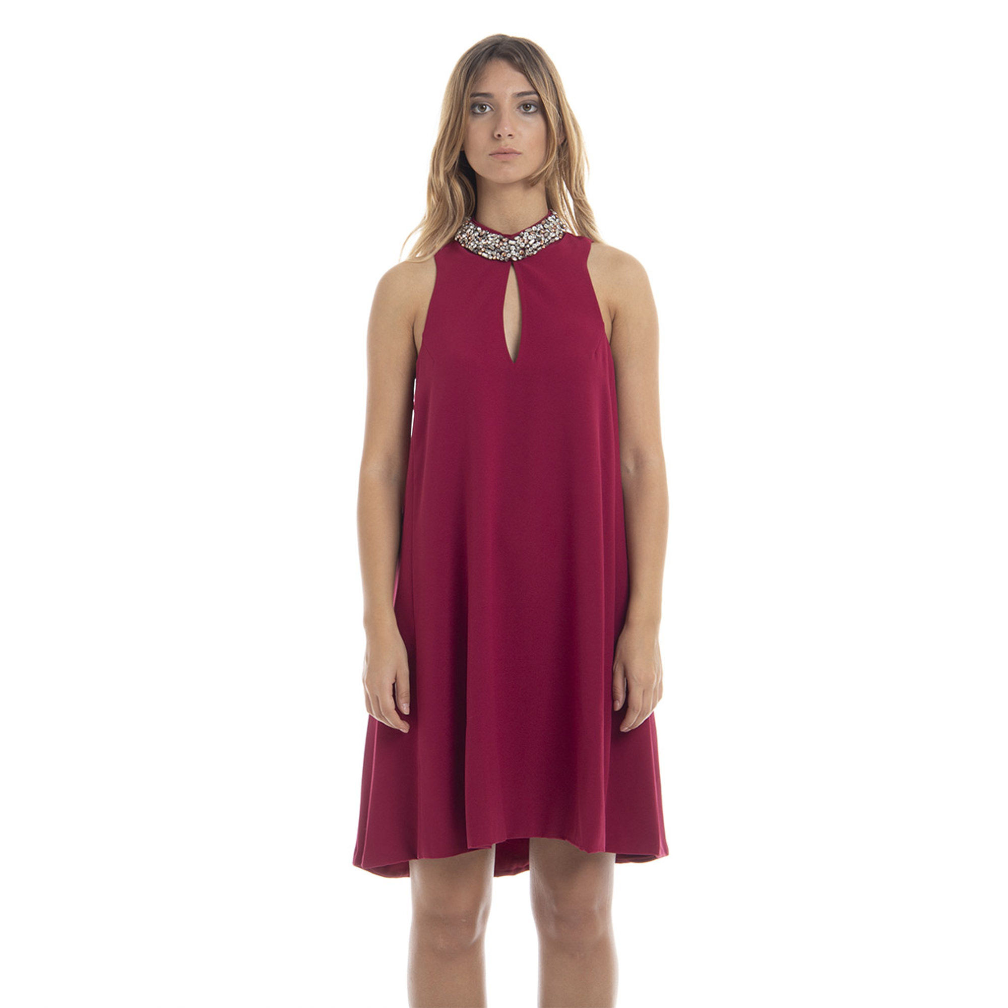 Abito corto rosso ciliegia Twinset vista0