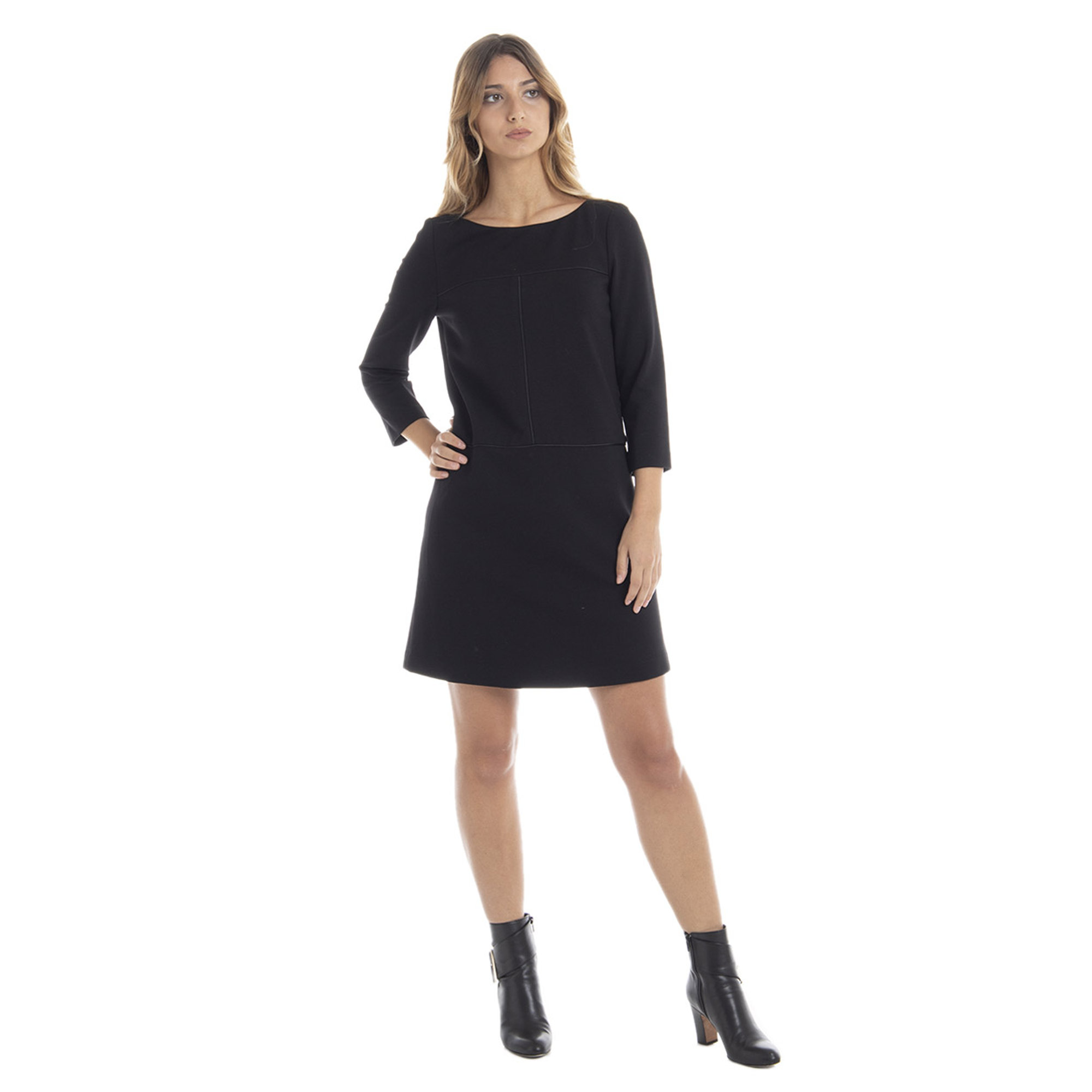 Abito corto stretch nero Twinset vista1
