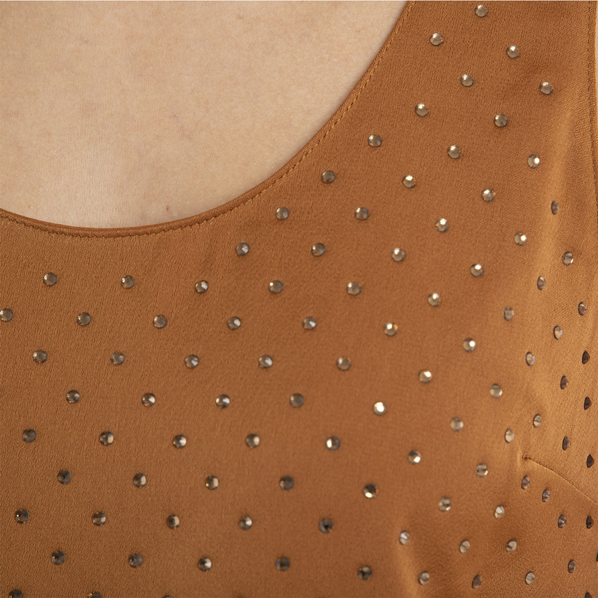 Top con strass ruggine Twinset vista2