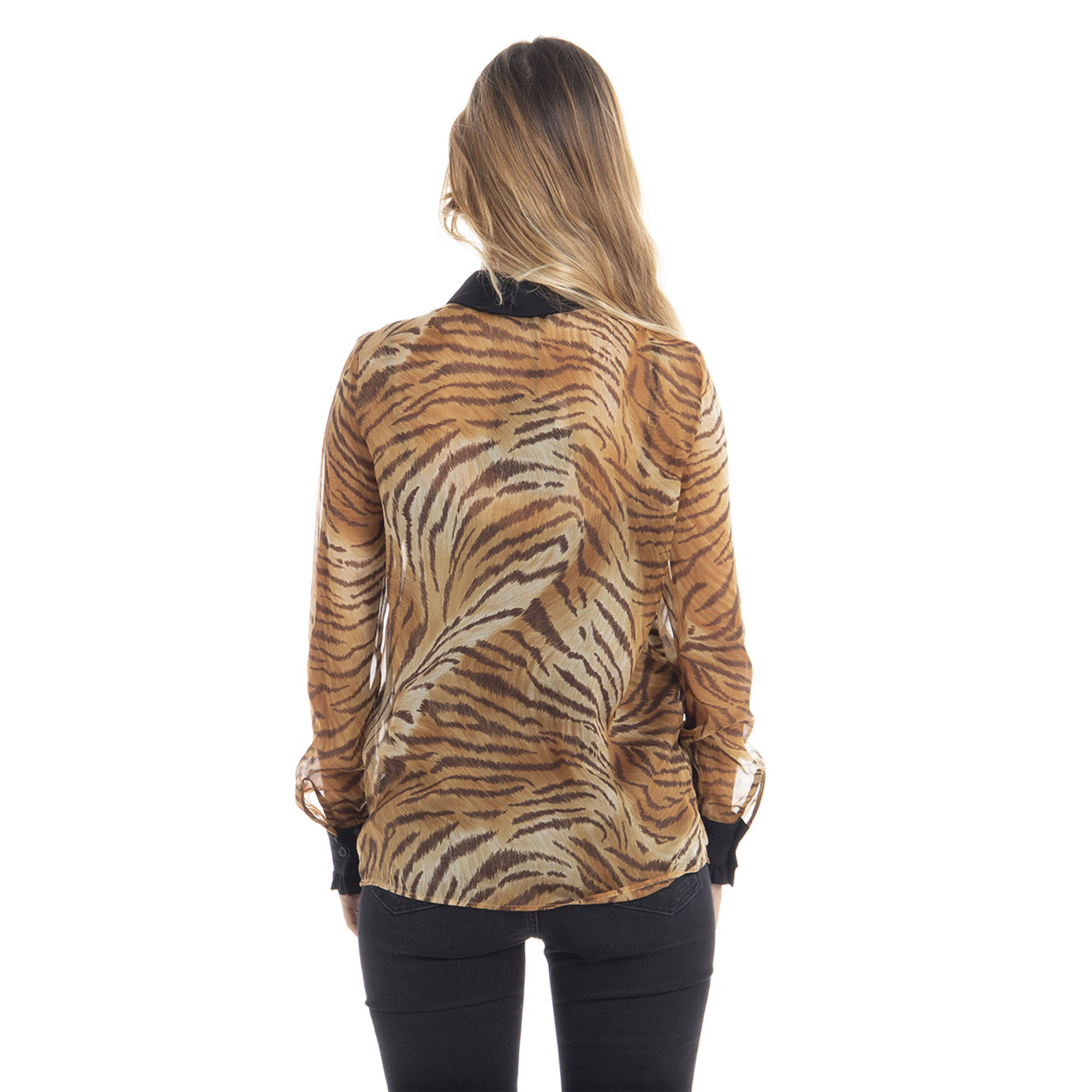 Camicia in seta con fantasia animalier Twinset vista2