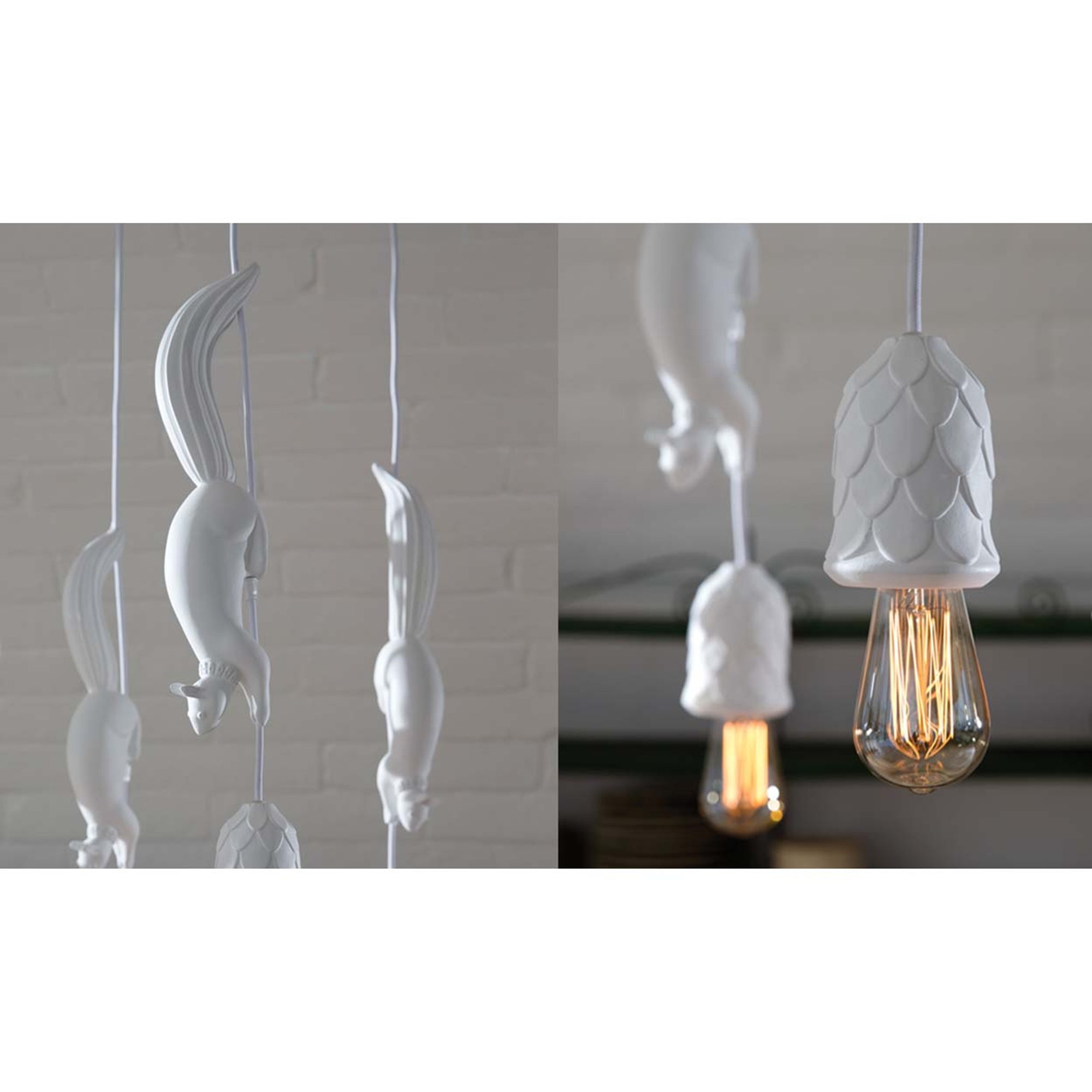 Lampada a sospensione SHERWOOD E ROBIN, bianco KARMAN vista1