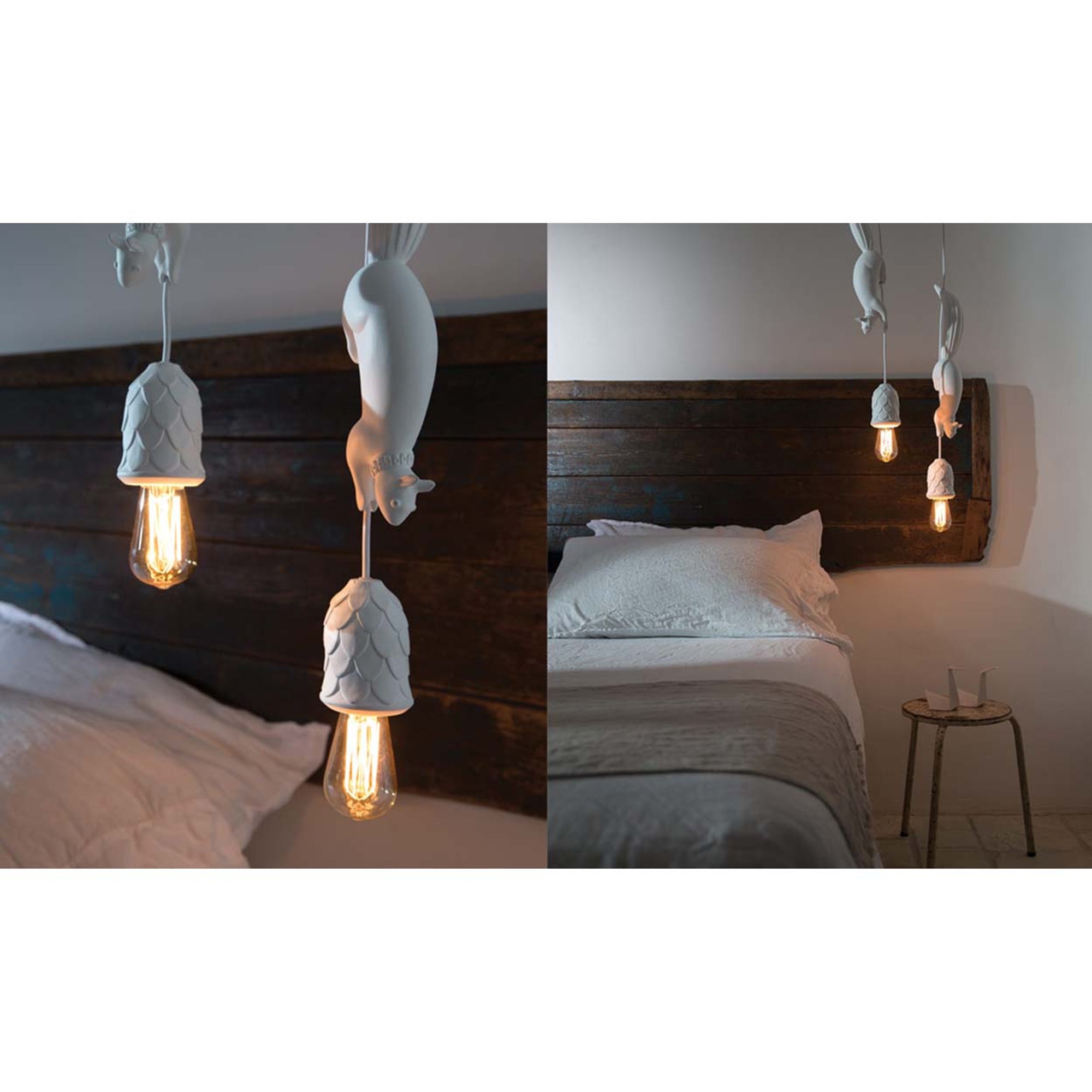 Lampada a sospensione SHERWOOD E ROBIN, bianco KARMAN vista4
