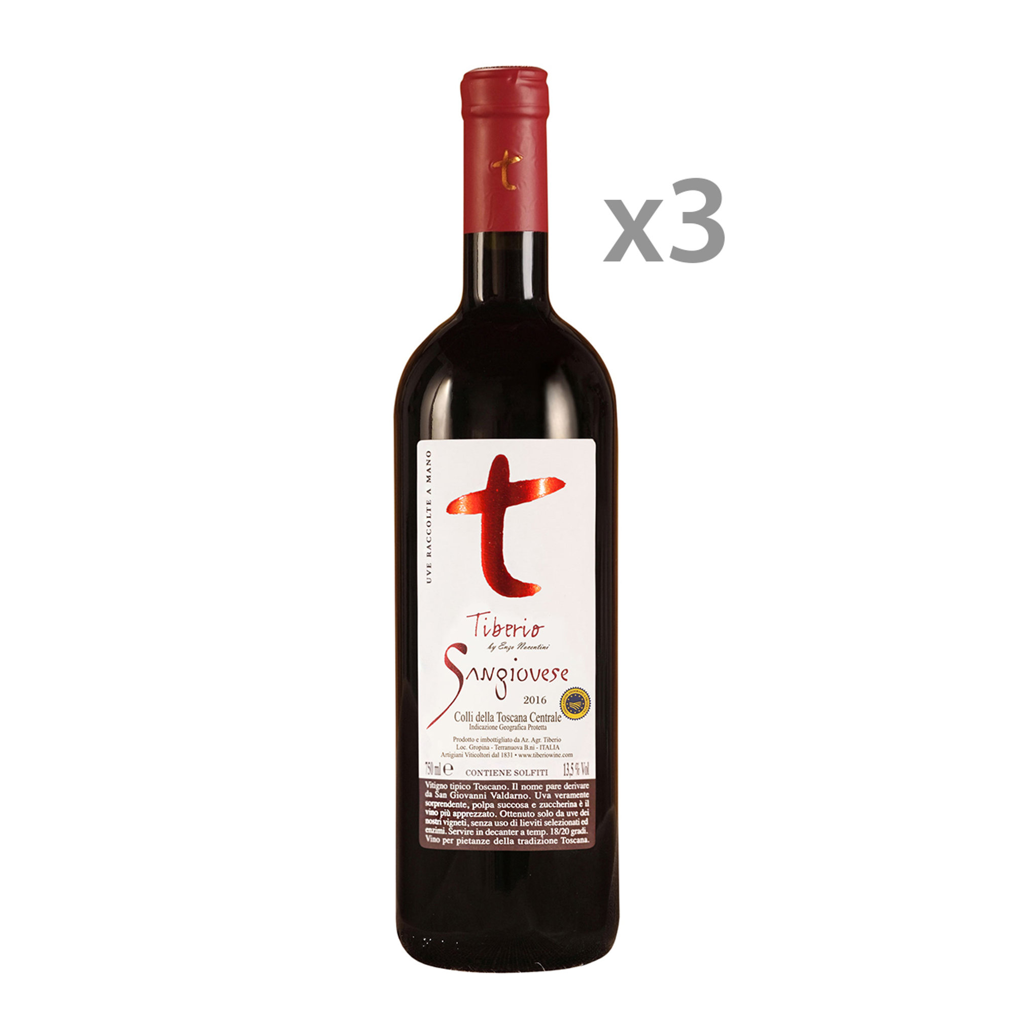 3 bottiglie - Sangiovese Tiberio Tiberio vista0