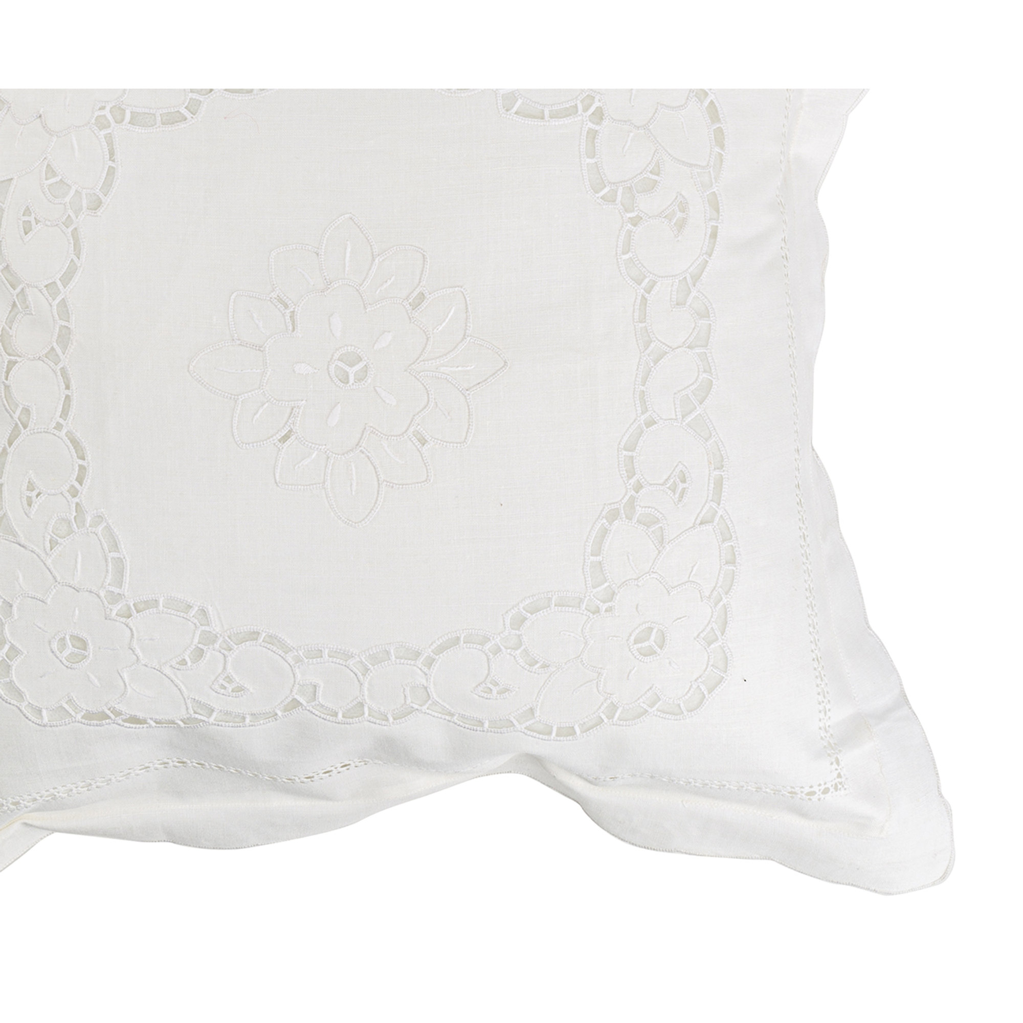 Federa cuscino arredo FIORELLA, bianco Zenoni & Colombi vista2