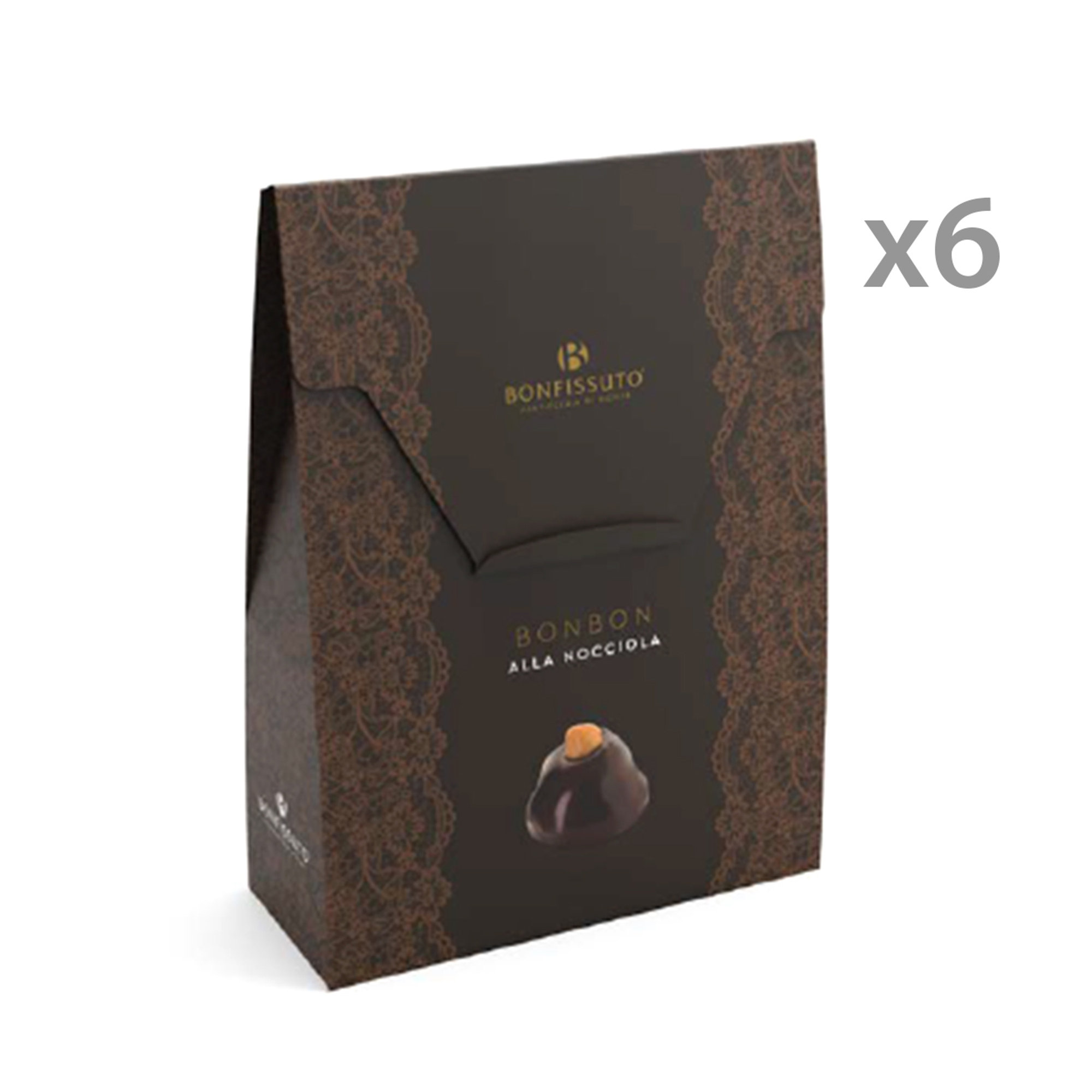 6 confezioni - Bon Bon alla Nocciola 170 gr Bonfissuto Pasticceria di Sicilia vista0