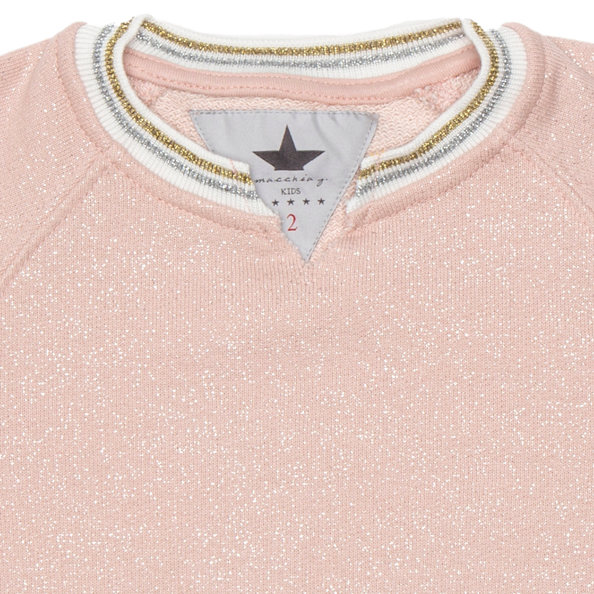Felpa leggera rosa con elastico lurex Macchia J vista1