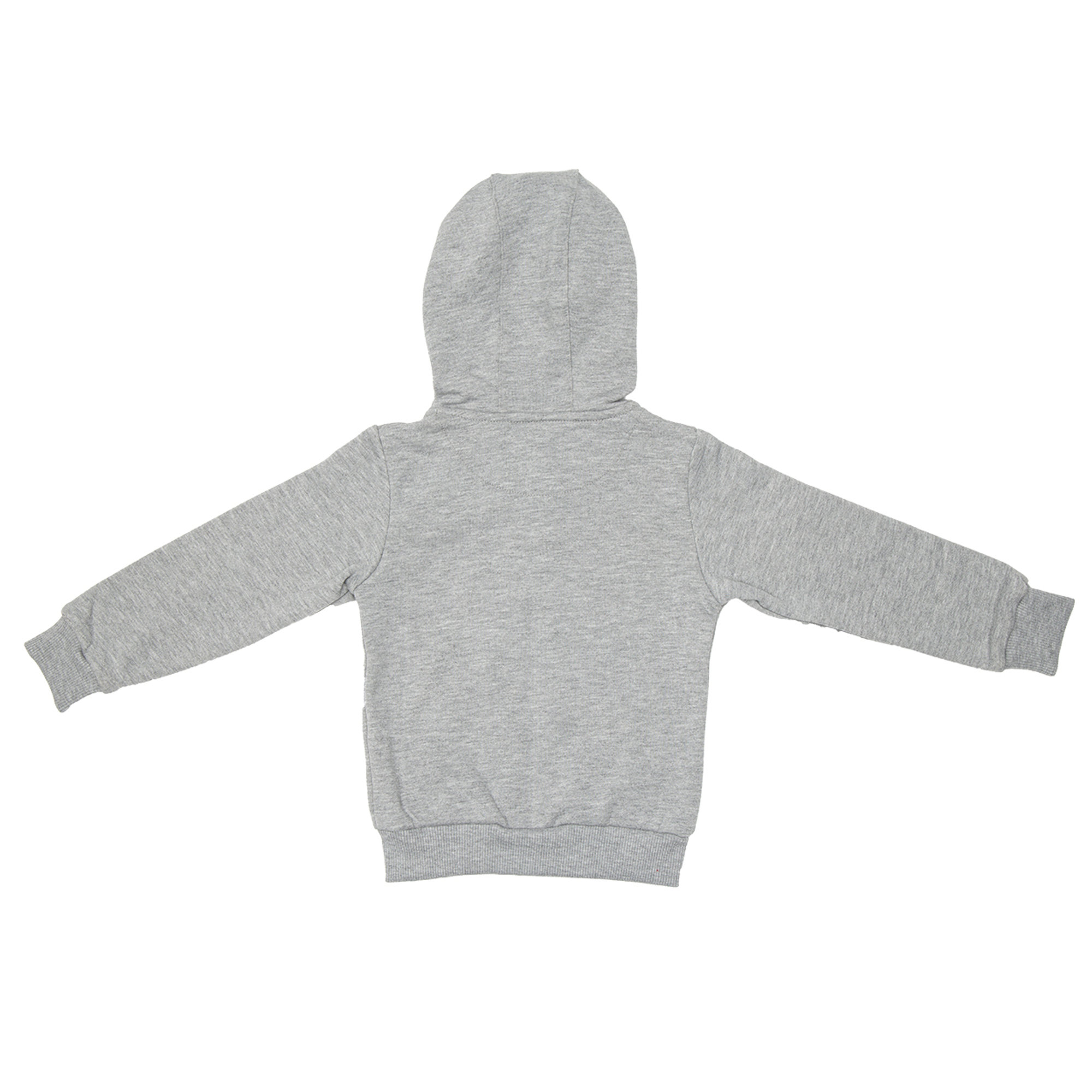 Felpa basic grigia con cappuccio e zip Macchia J vista1