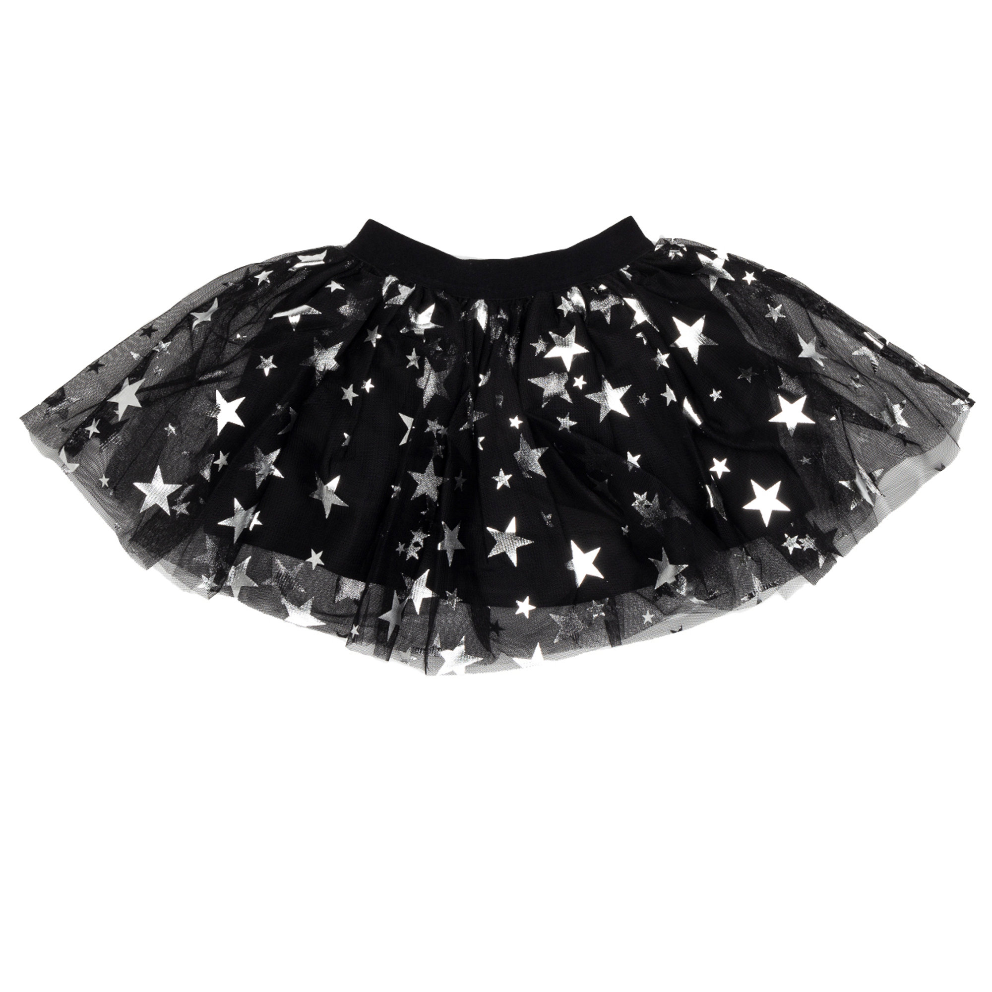 Gonna in tulle nero con stelle argento Macchia J vista1