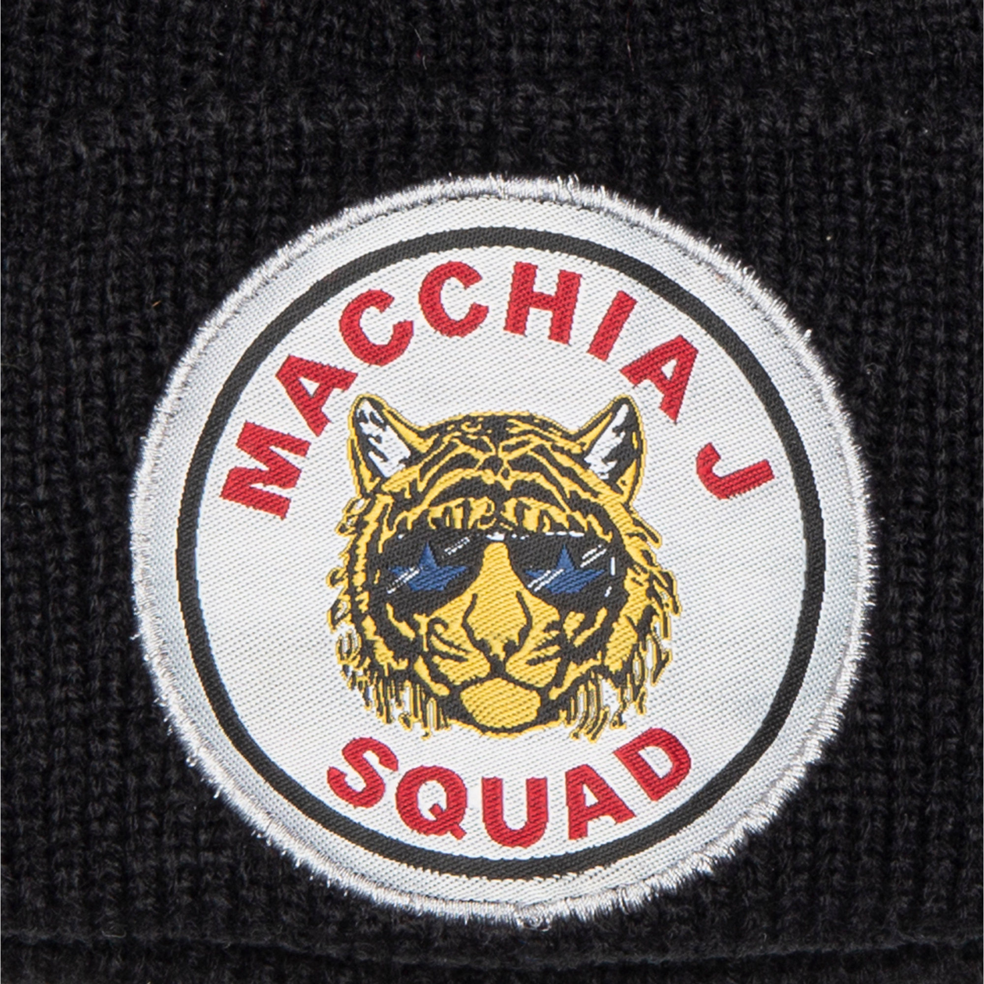 Berretta nera con pactch tigre Macchia J vista2