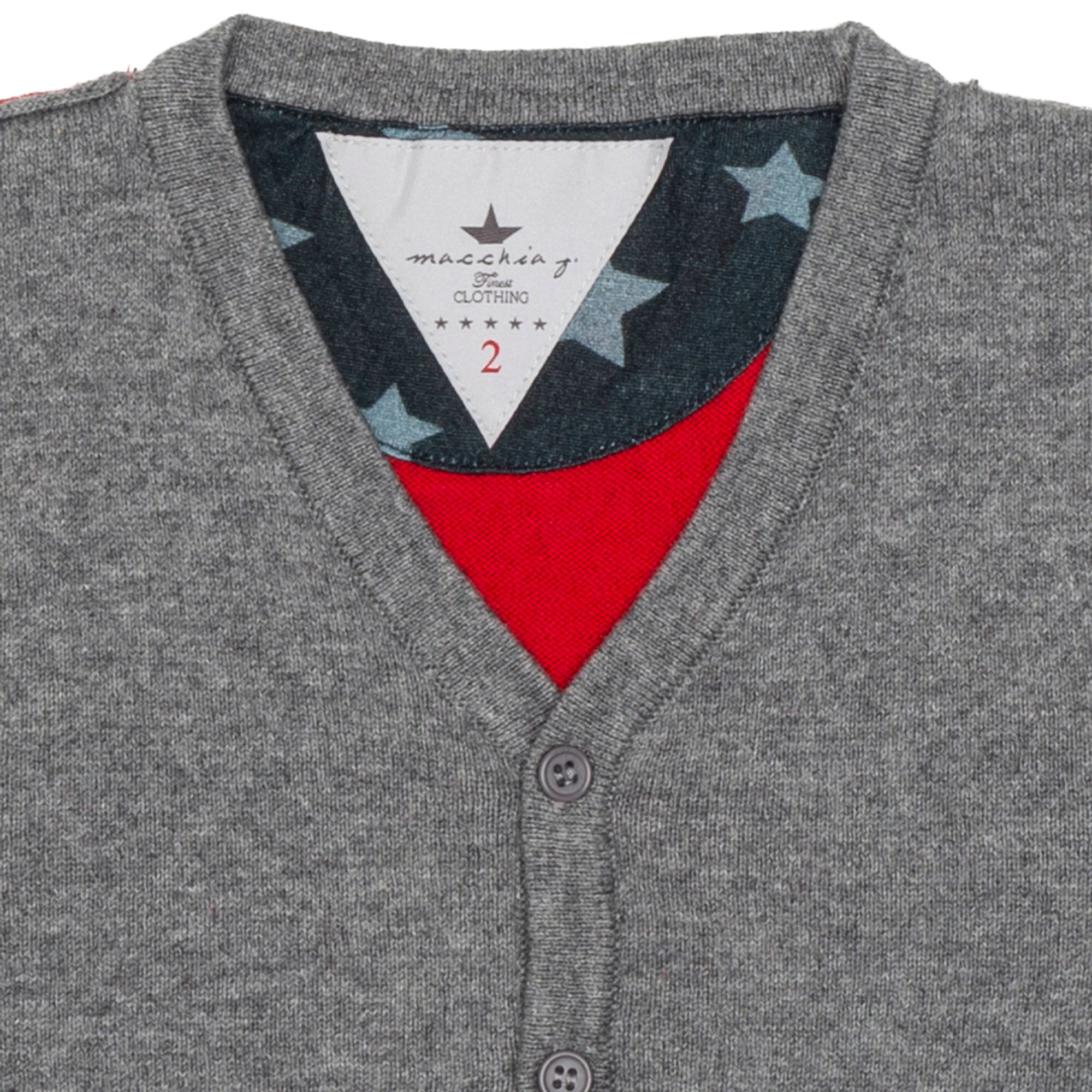 Cardigan bicolore con bottoni Macchia J vista2