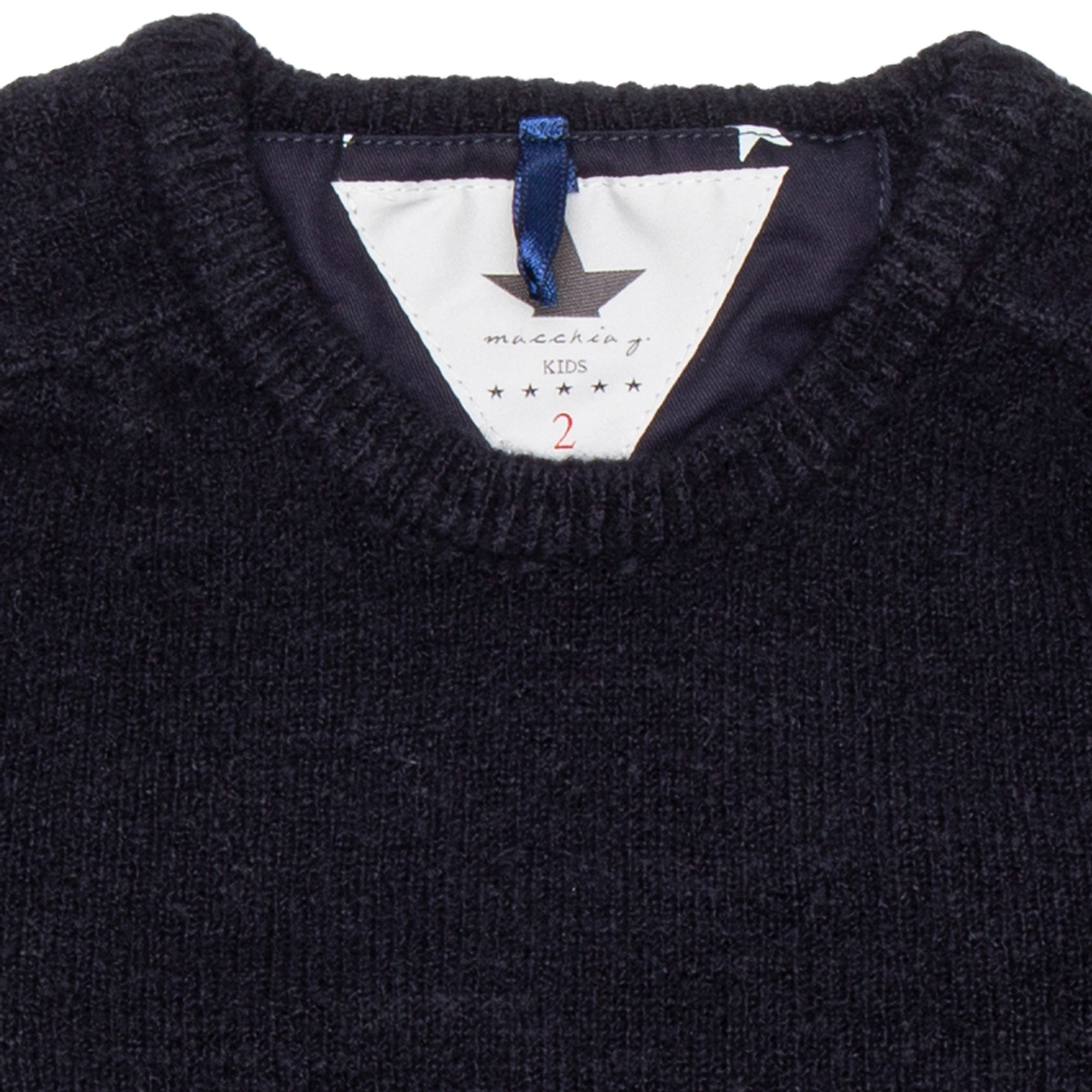 Pullover bimbo colore blu scuro Macchia J vista2