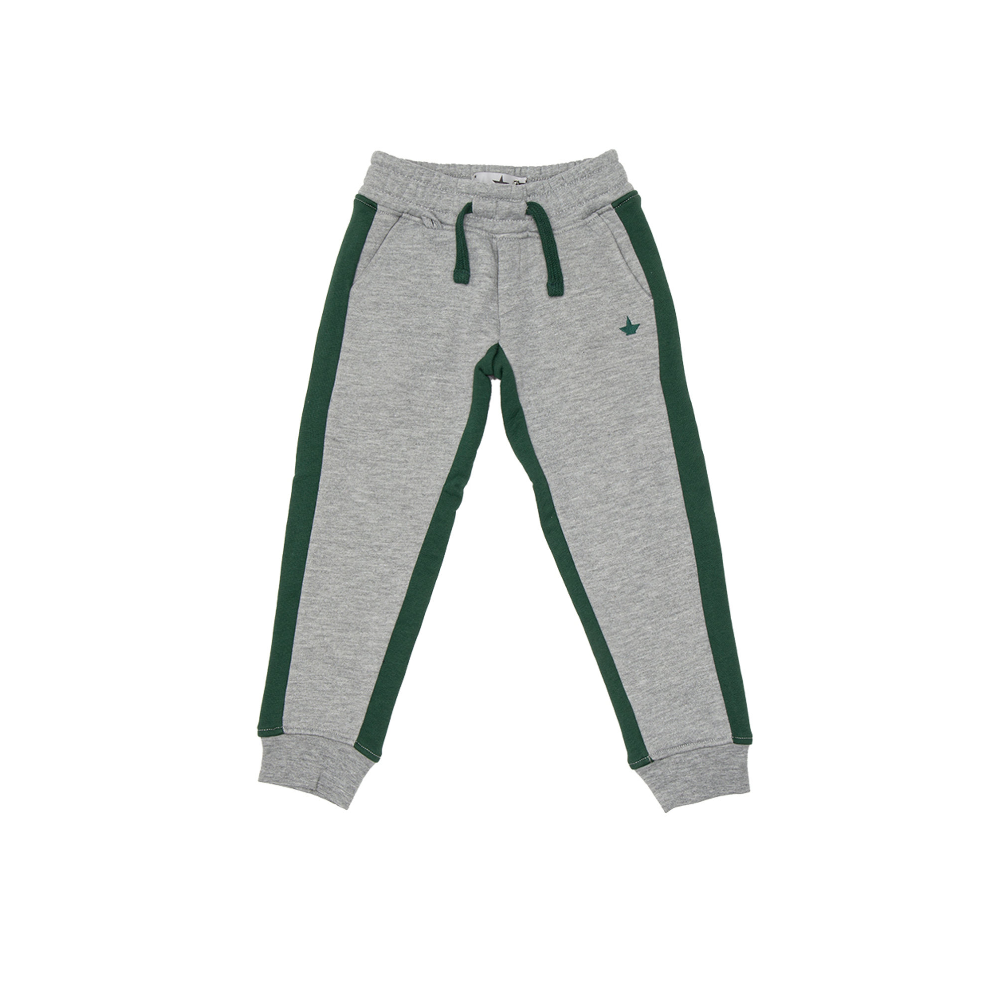 Pantaloni in felpa grigi con bande verdi Macchia J vista0