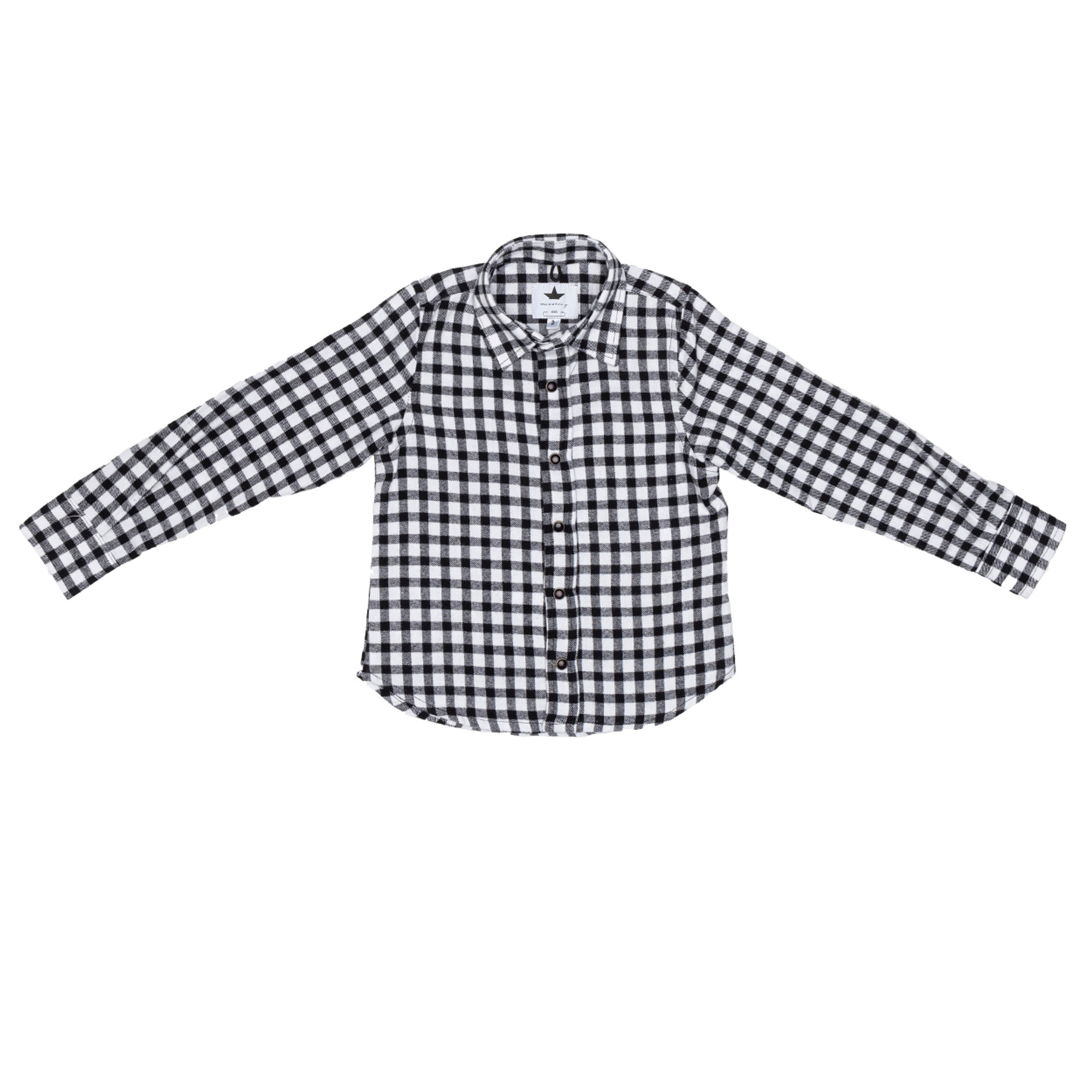 Camicia in cotone a quadri con tigre Macchia J vista3