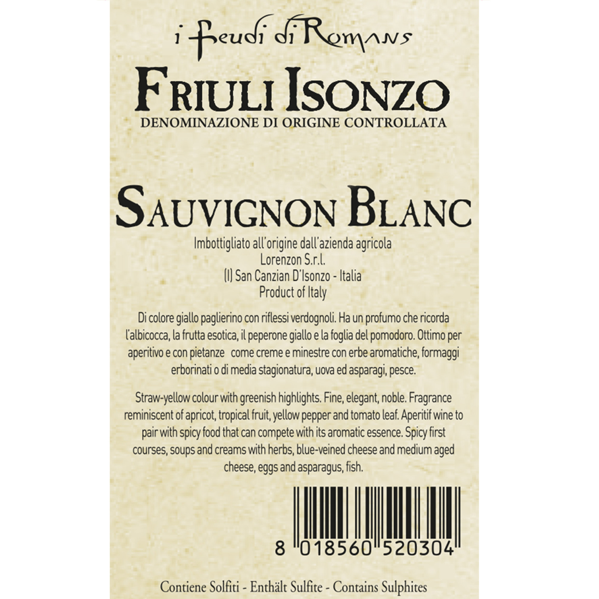 3 mixed bottles: Chardonnay DOC 2021 - Friulano DOC 2022 - Sauvignon Blanc DOC 2022 I Feudi di Romans vista3