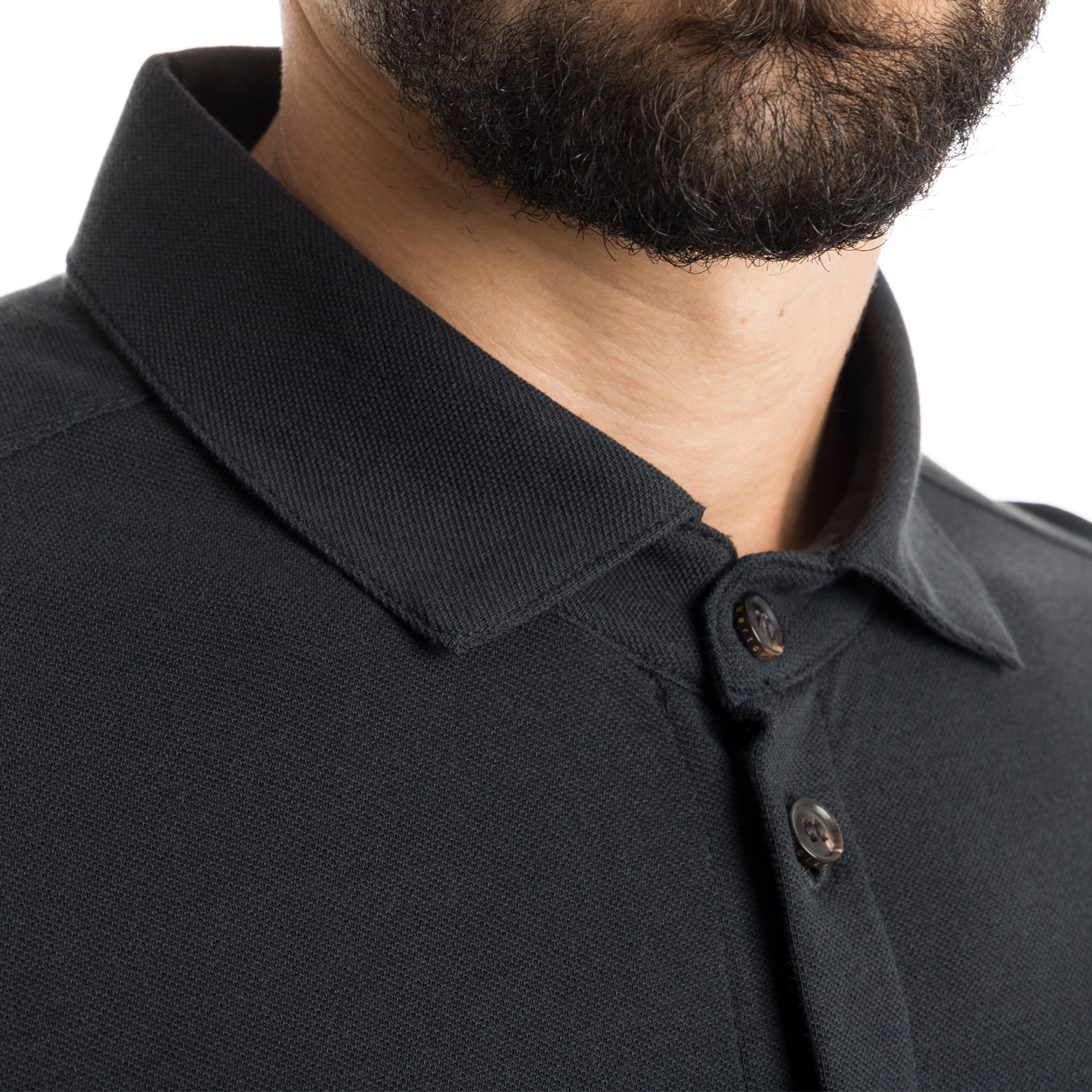 Camicia in cotone piquet antracite RRD  vista3