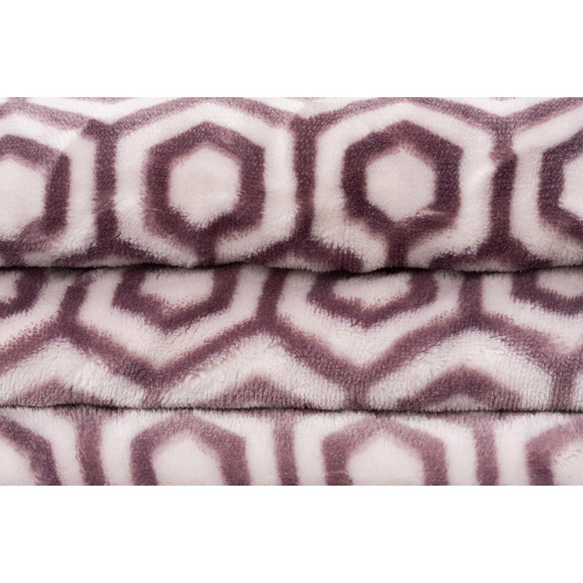 Coperta 130x170 Esagoni Jolie, malva Cavalieri per la casa vista1