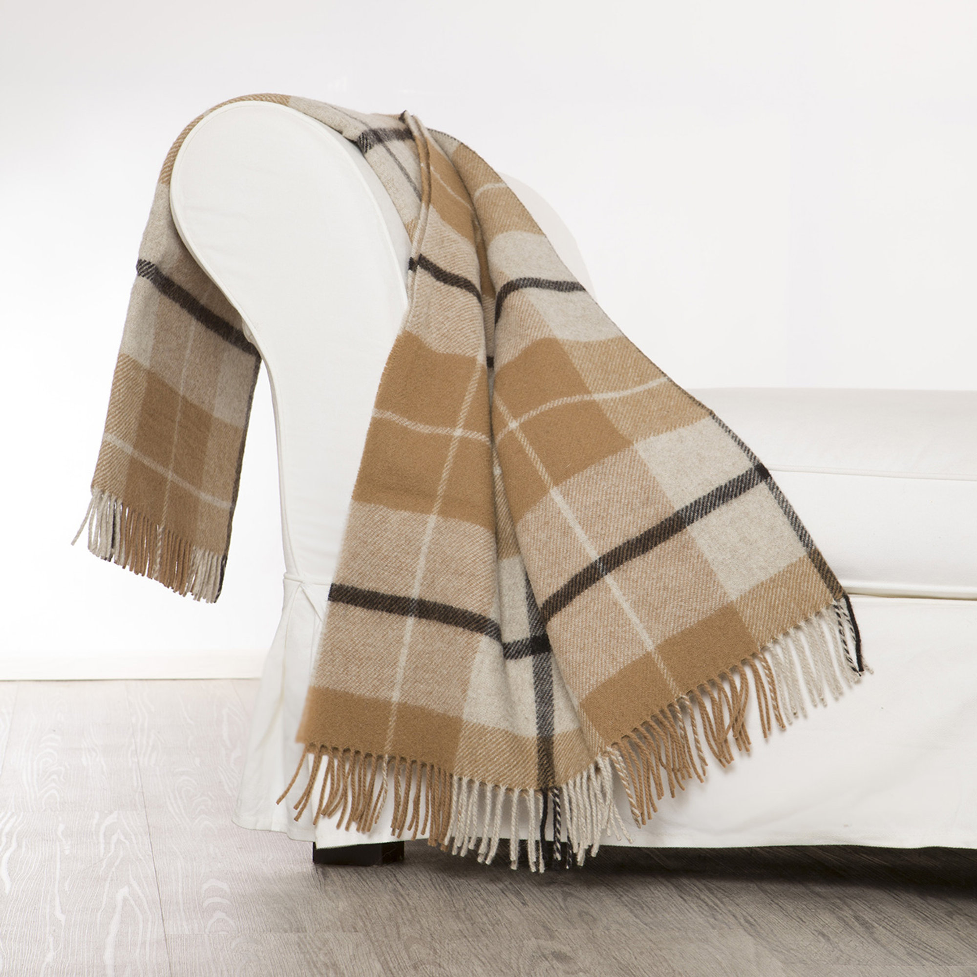 Plaid HARRIS, beige Lane Rossi Natale vista1