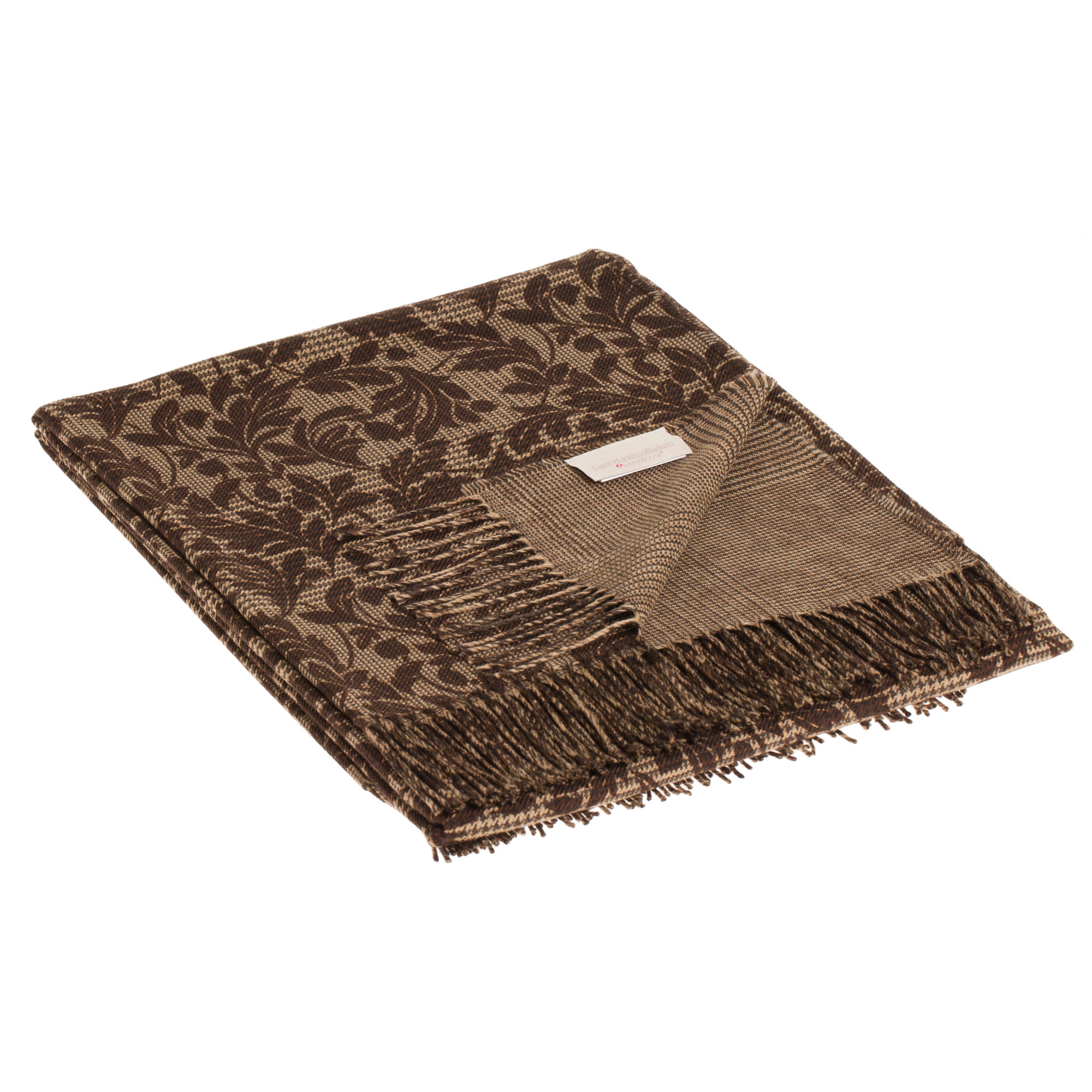 Plaid WARM G., marrone Lane Rossi Natale vista0