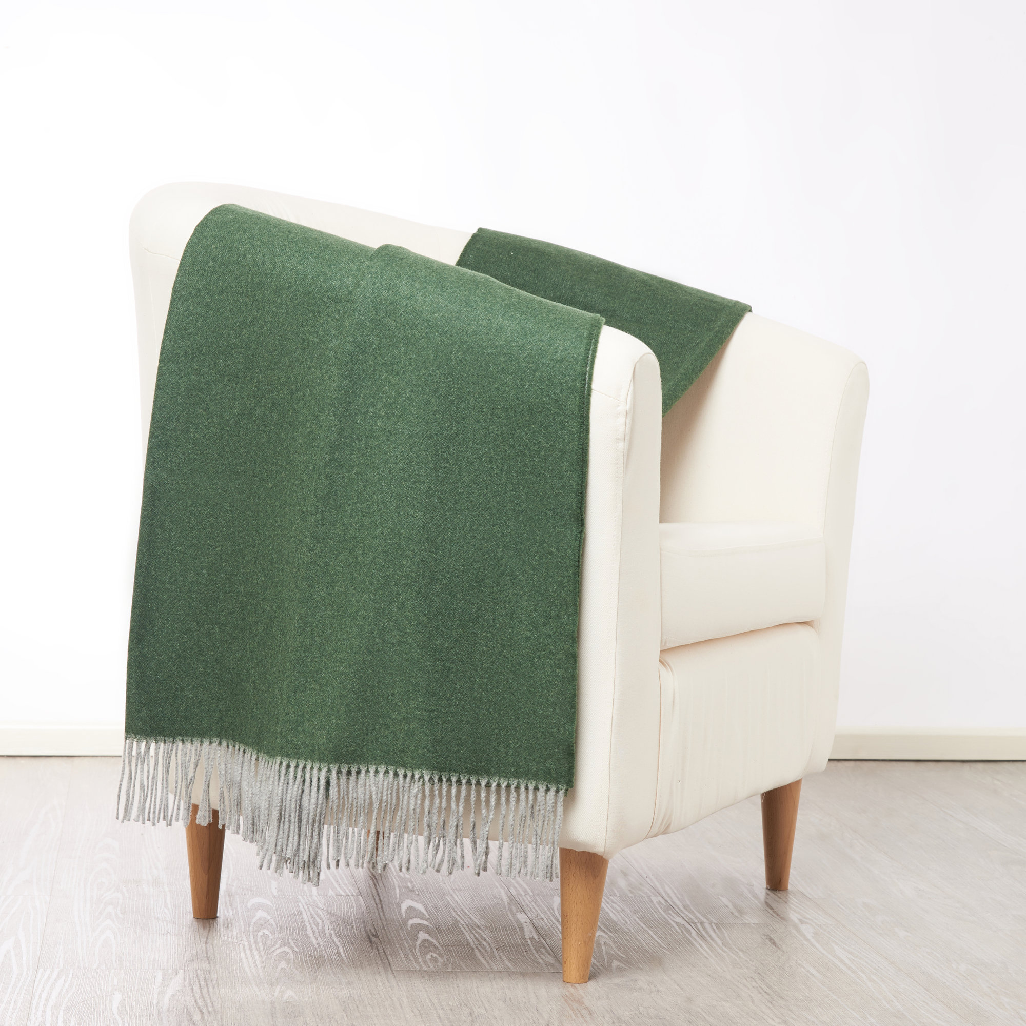 Plaid ISIDE, verde Lane Rossi Natale vista1