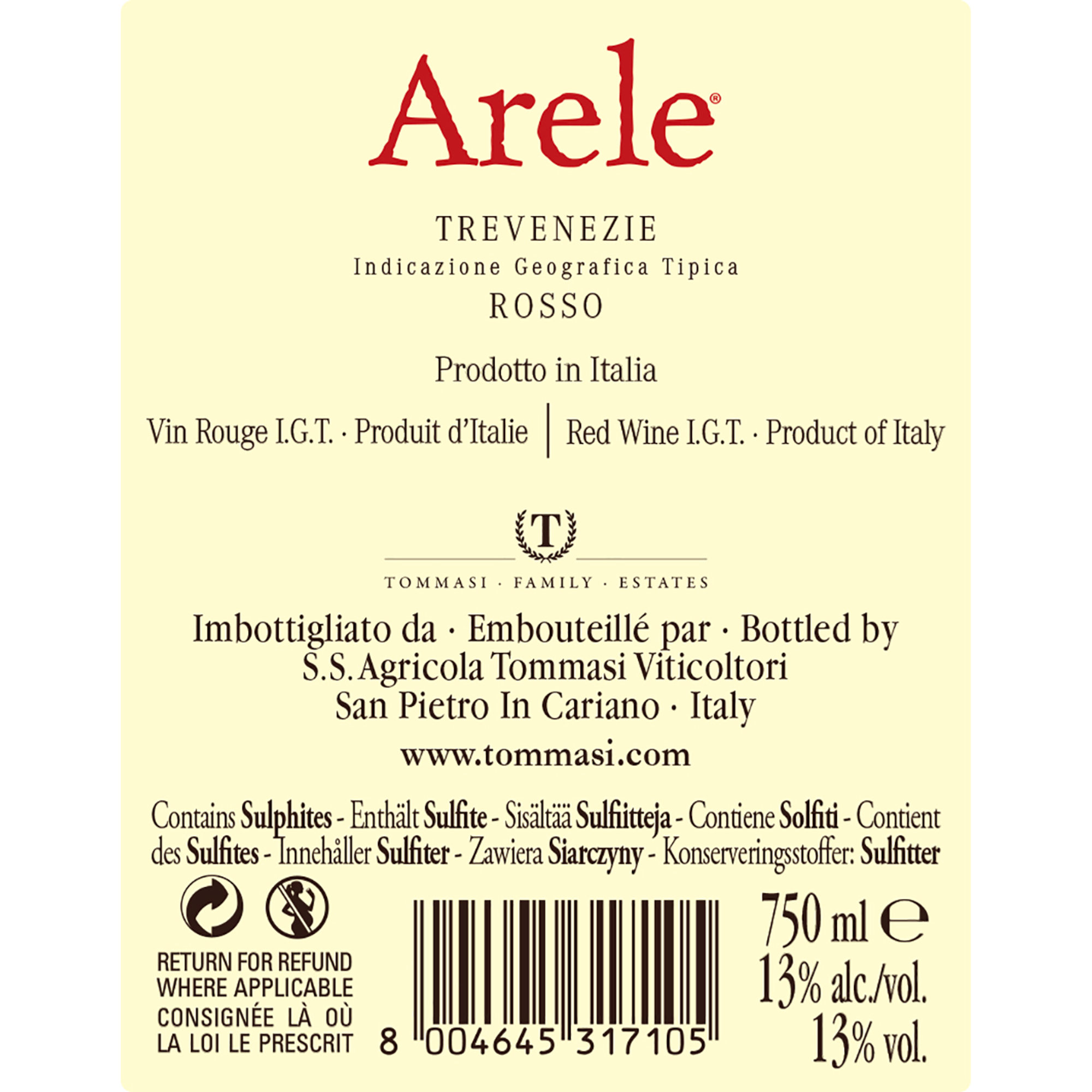 Vinoteca Tommasi idea regalo: 1 Amarone 2018 - 1 Ripasso 2019 - 1 Crearo 2018 - 1 Arele 2019 - bodega en caja de madera Tommasi vista9