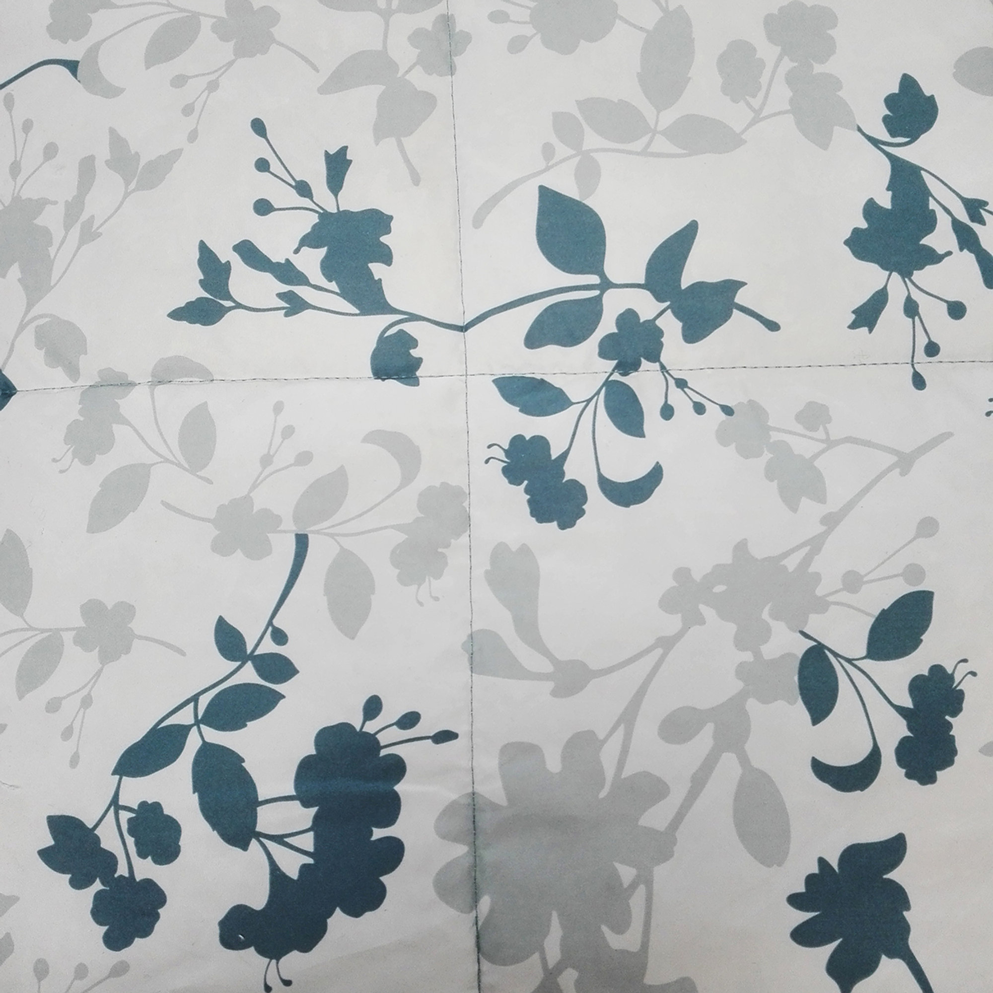 Piumino in piuma STAMPATO FLOWER 155x200, blu Soffim vista5