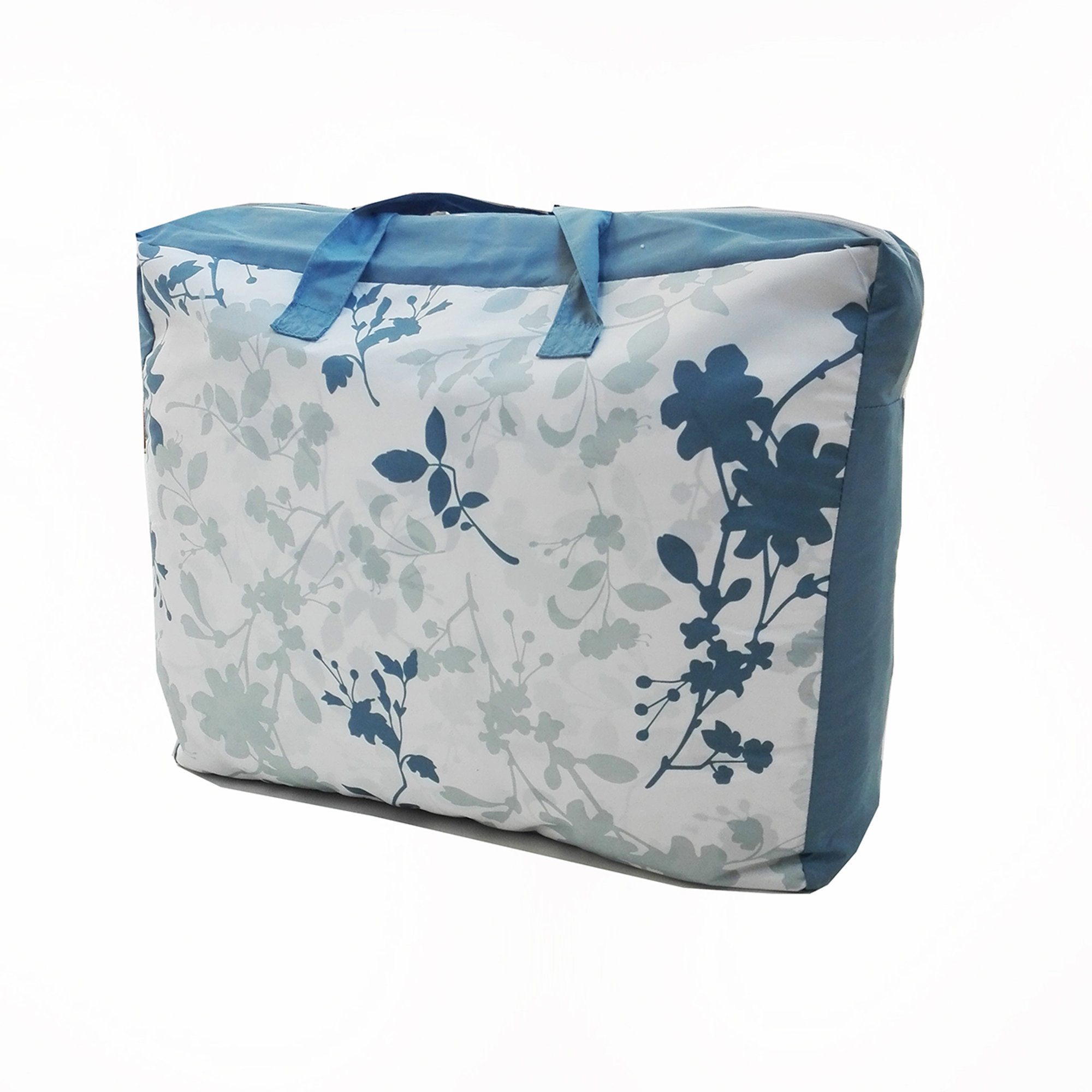 Piumino in piuma STAMPATO FLOWER 250x200, blu Soffim vista6