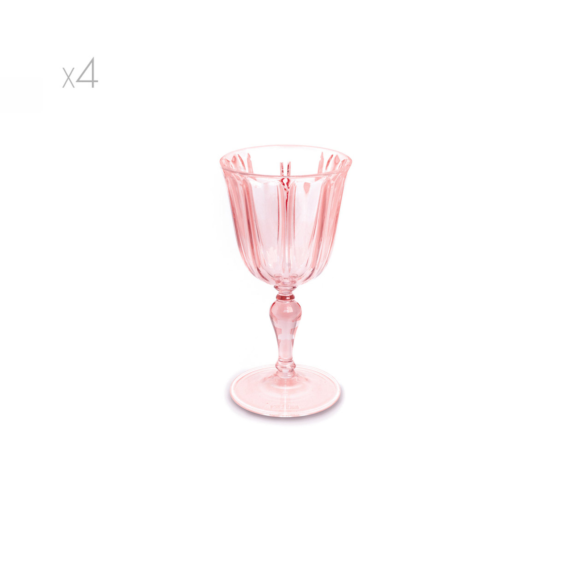 Set 4 calici Country Chic, rosa Tavola delle feste vista0
