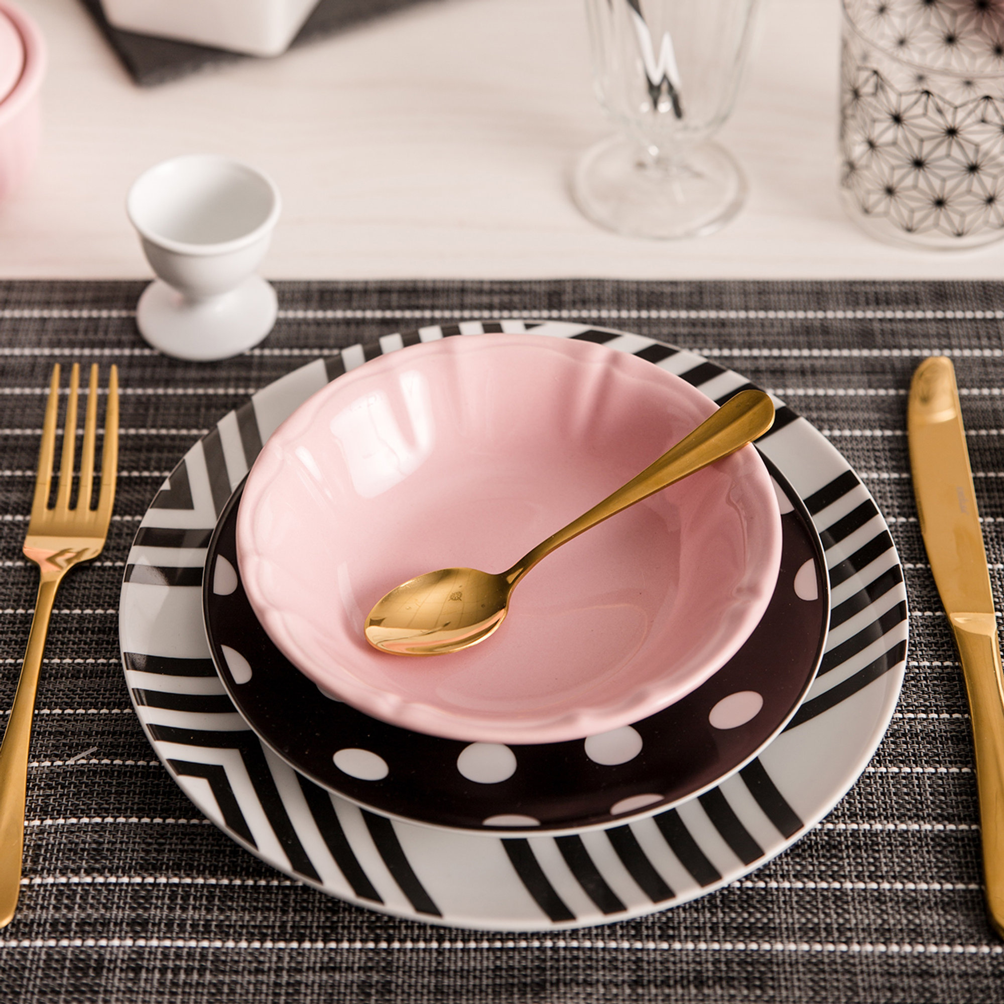 Servizio posate 24 pz. Elite, oro Tavola delle feste vista3