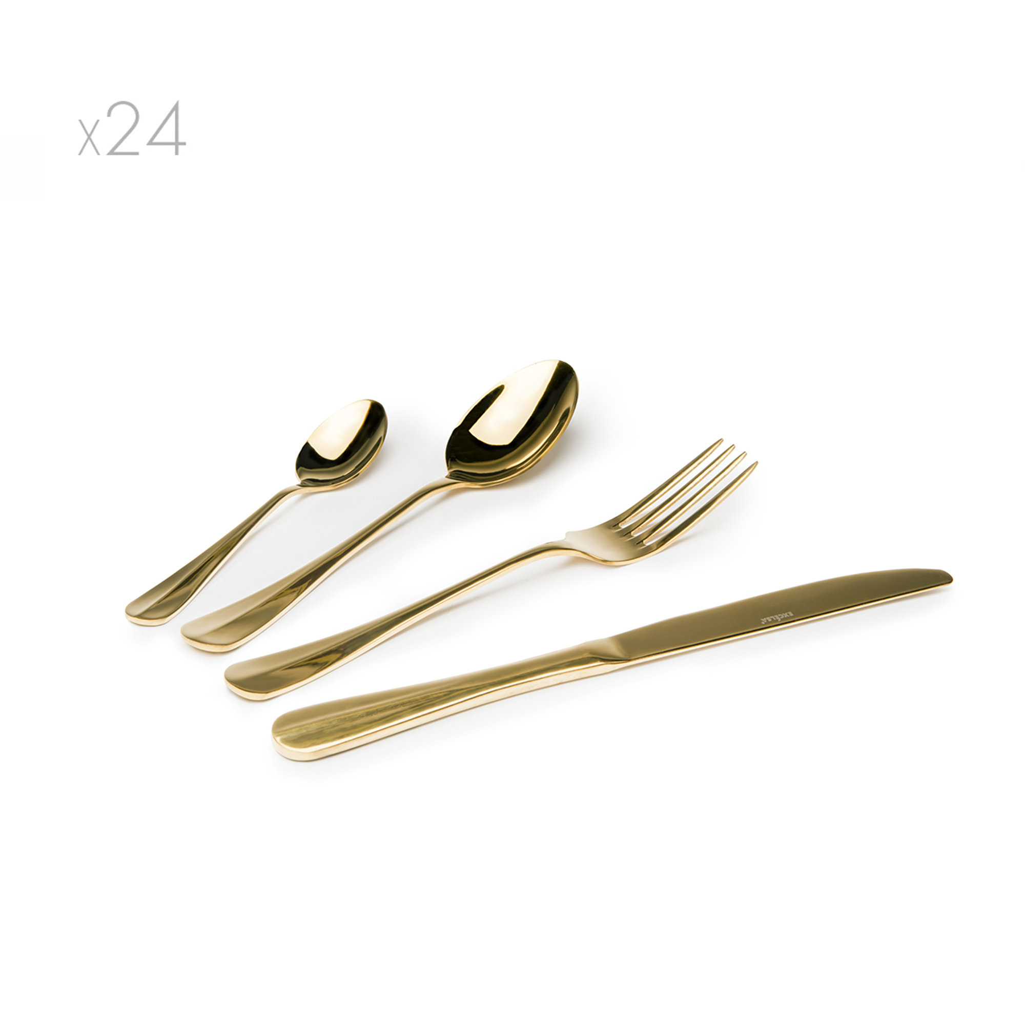 Servizio posate 24 pz. Elite, oro Tavola delle feste vista0