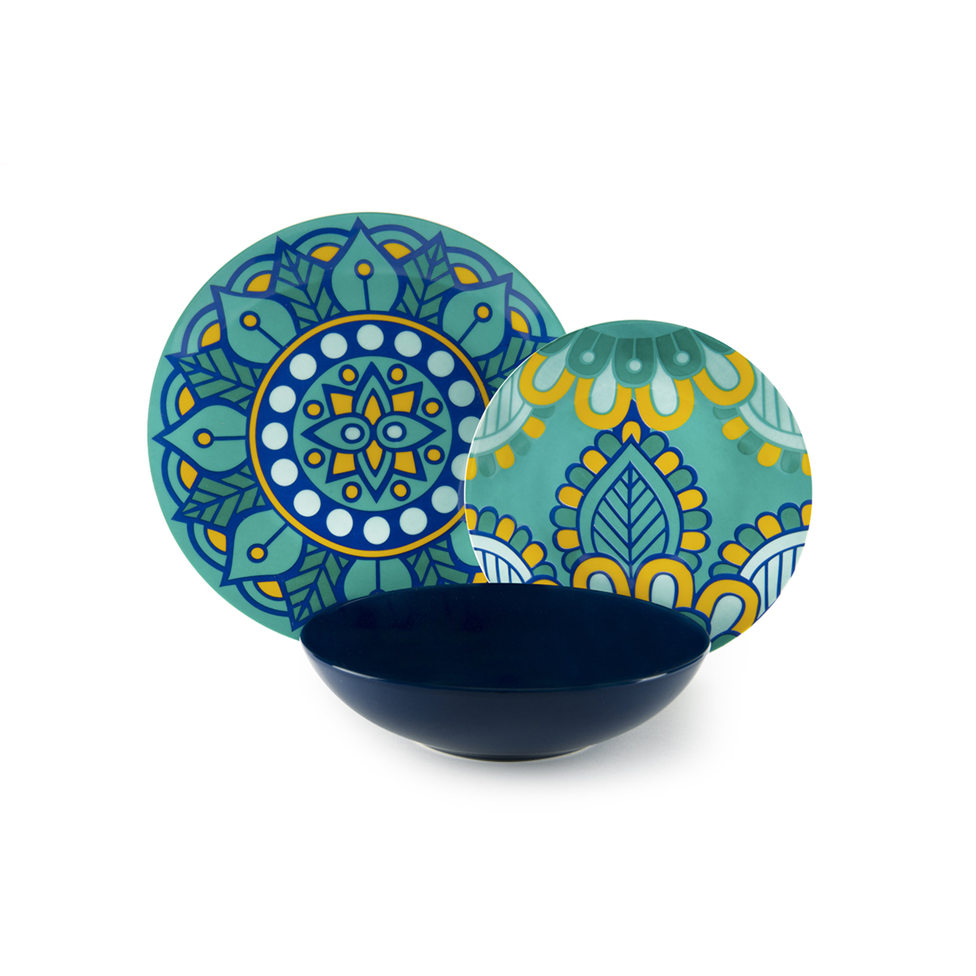 Servizio piatti 18 pz. Mandala Mediterrraneo, assortiti Tavola delle feste vista1