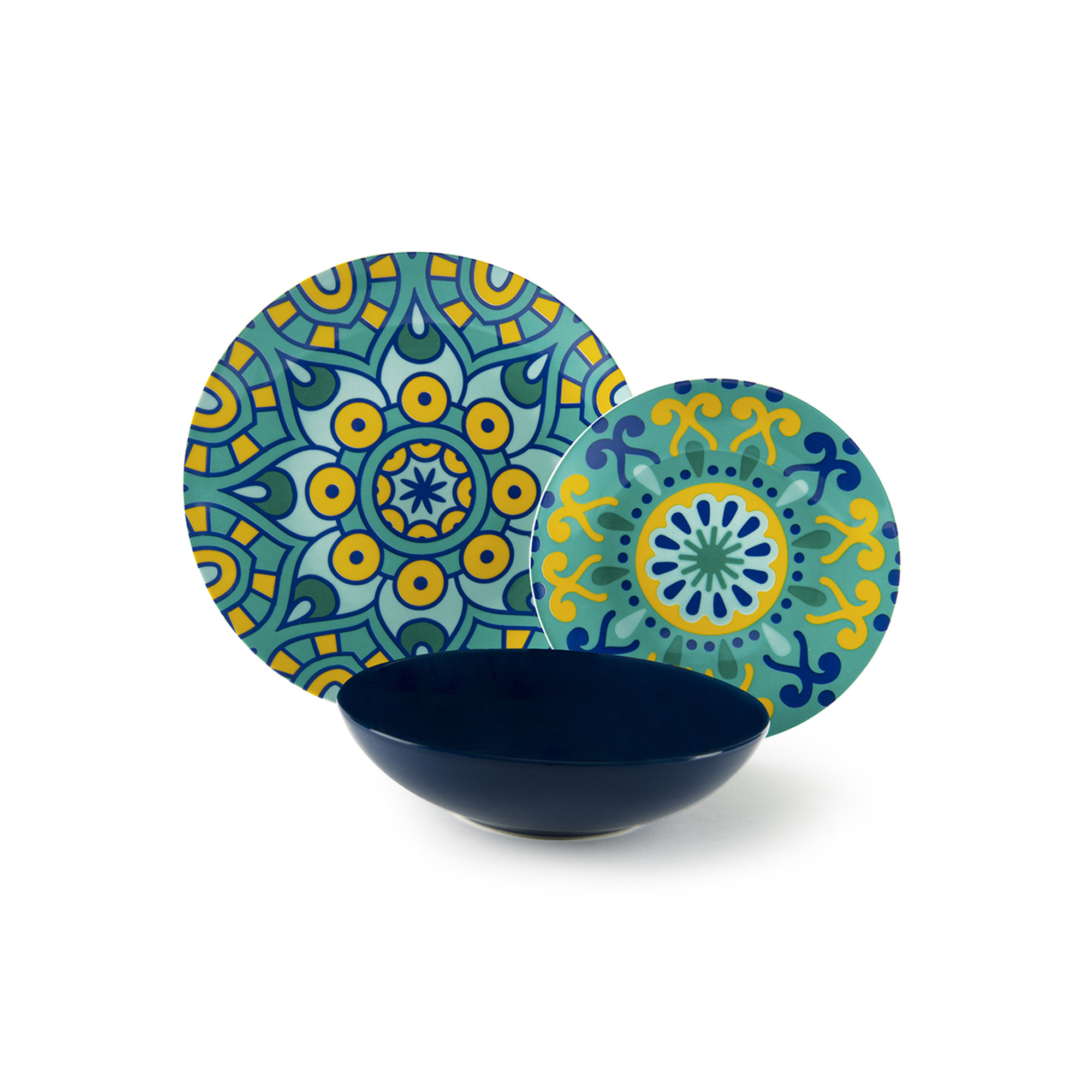 Servizio piatti 18 pz. Mandala Mediterrraneo, assortiti Tavola delle feste vista3