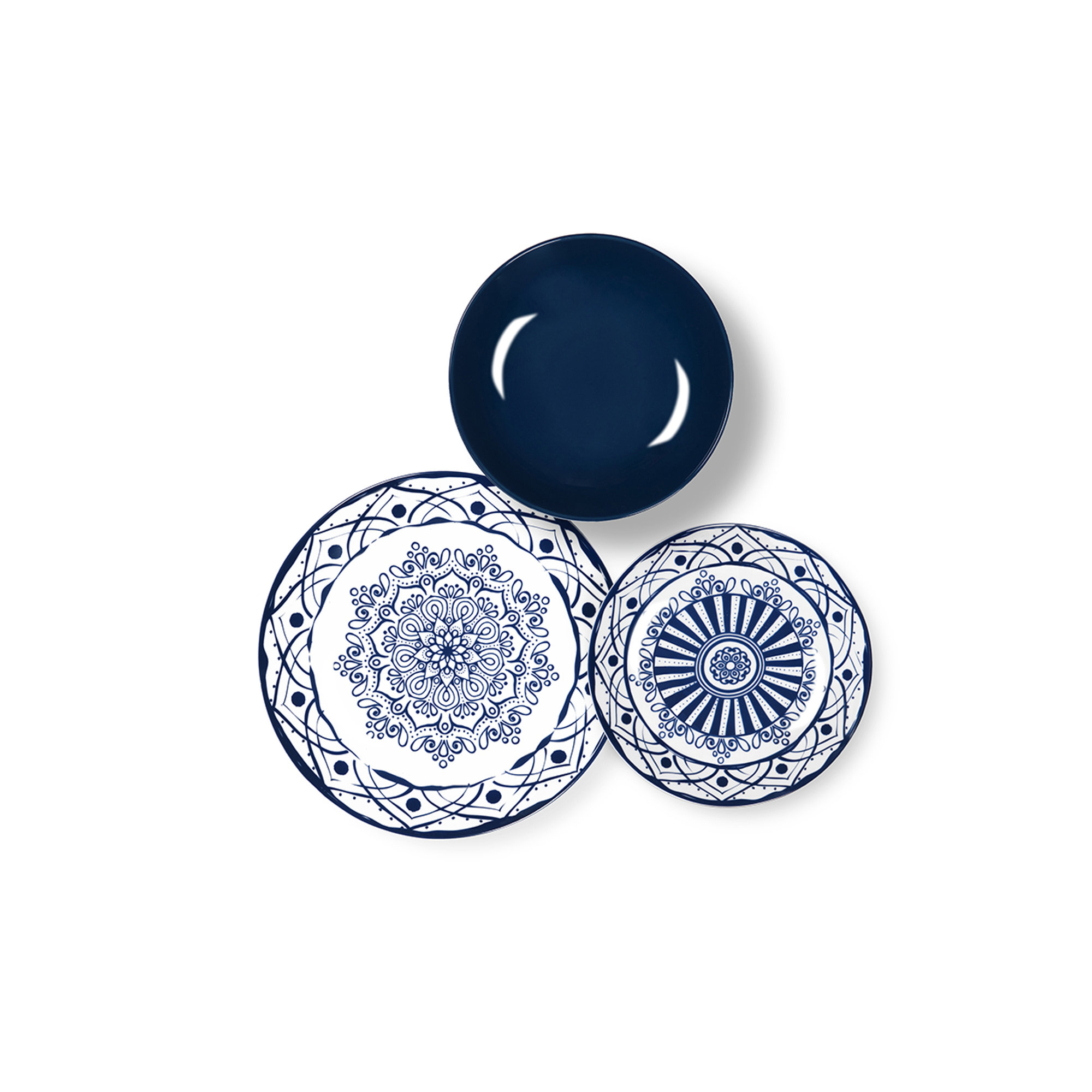 Servizio piatti 18 pz. Boheme, blu Tavola delle feste vista1