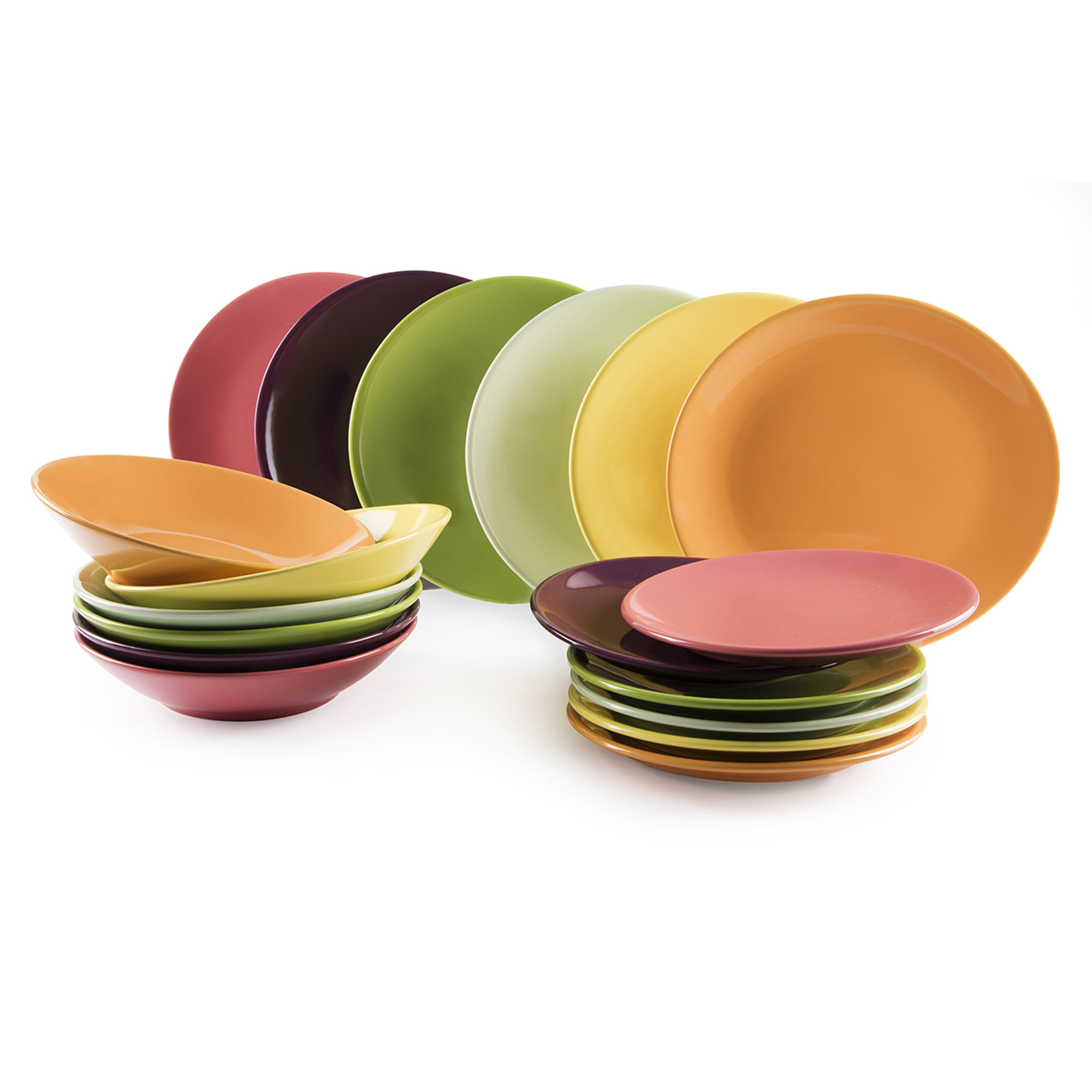 Servizio piatti 18 pz. Tropicana, multicolore Tavola delle feste vista1