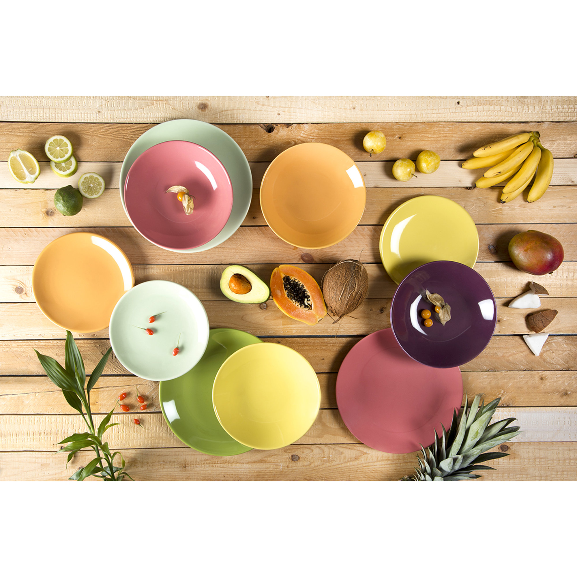 Servizio piatti 18 pz. Tropicana, multicolore Tavola delle feste vista2