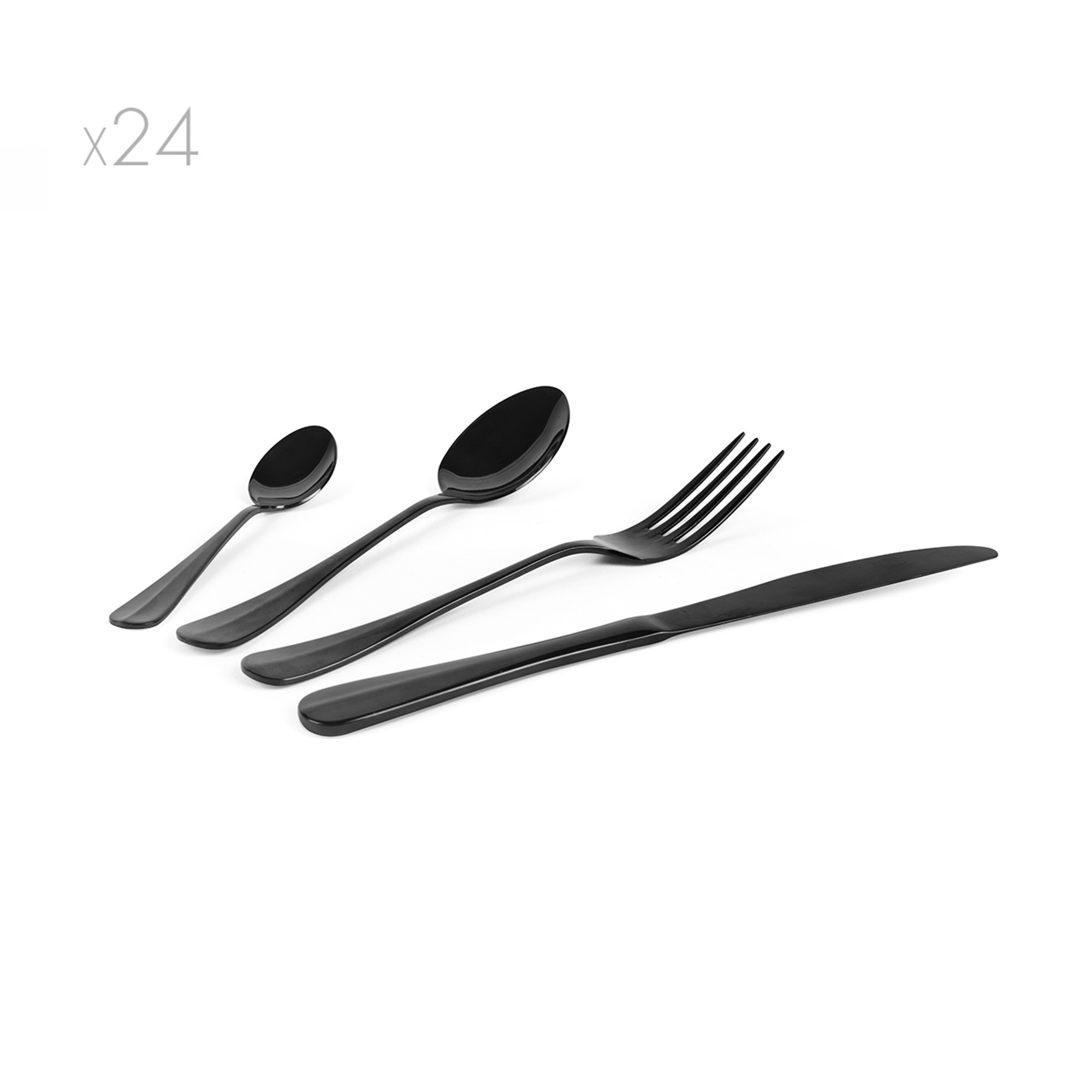 Servizio posate 24 pz., nero Tavola delle feste vista0