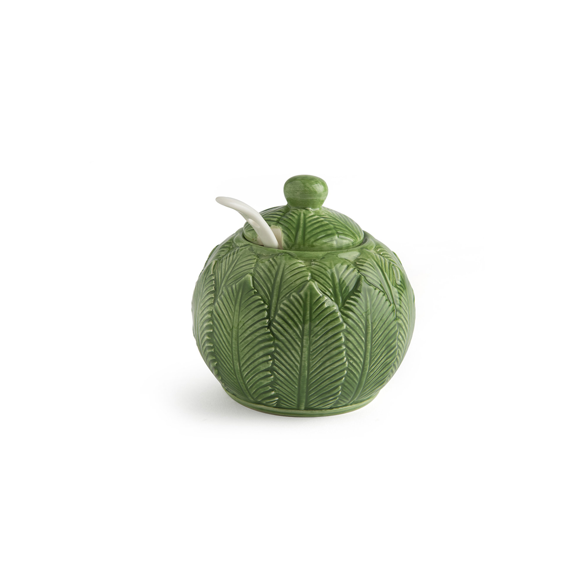 Zuccheriera Foliage con cucchiaino, verde Tavola delle feste vista0