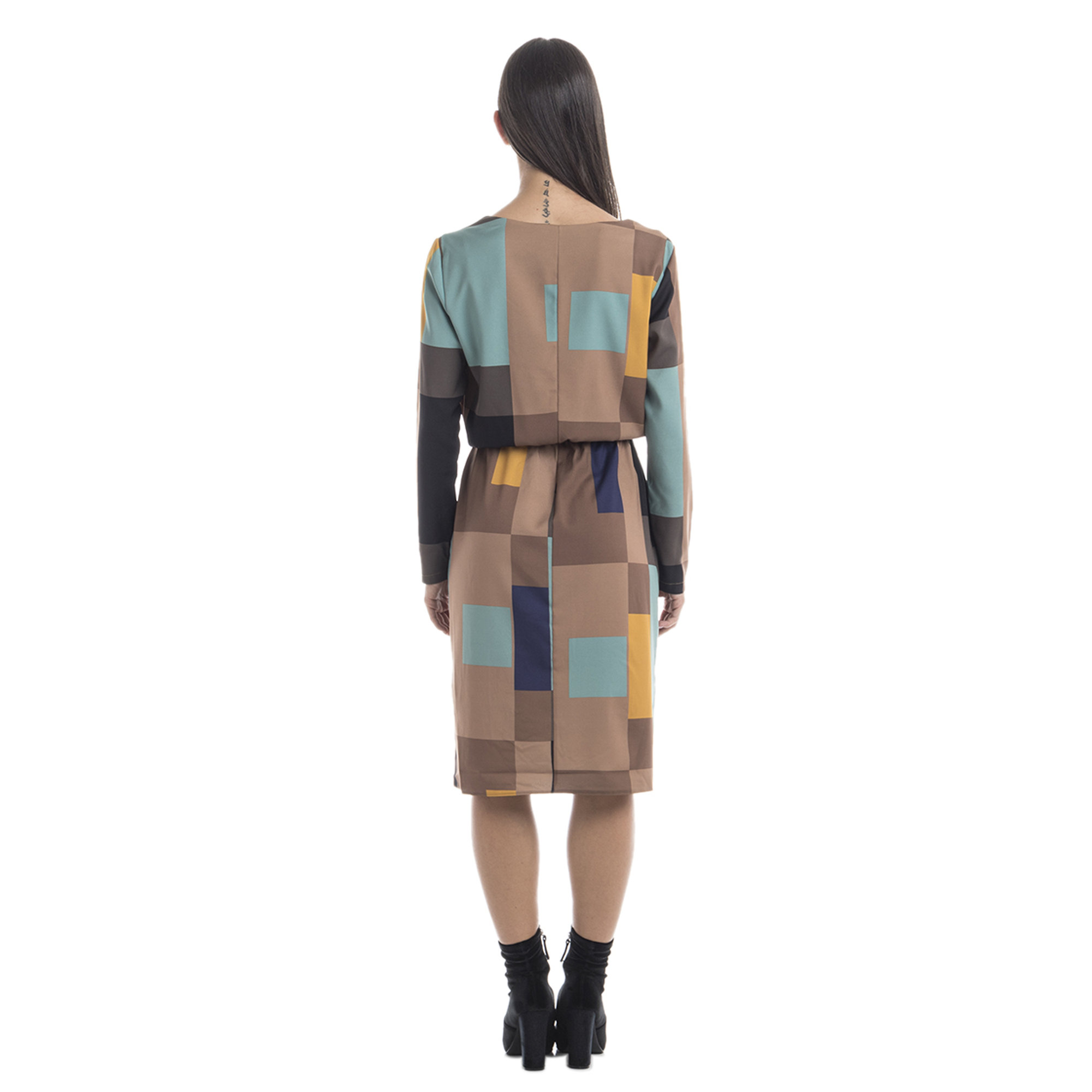 Abito con fantasia geometrica multicolor Sandro Ferrone vista2