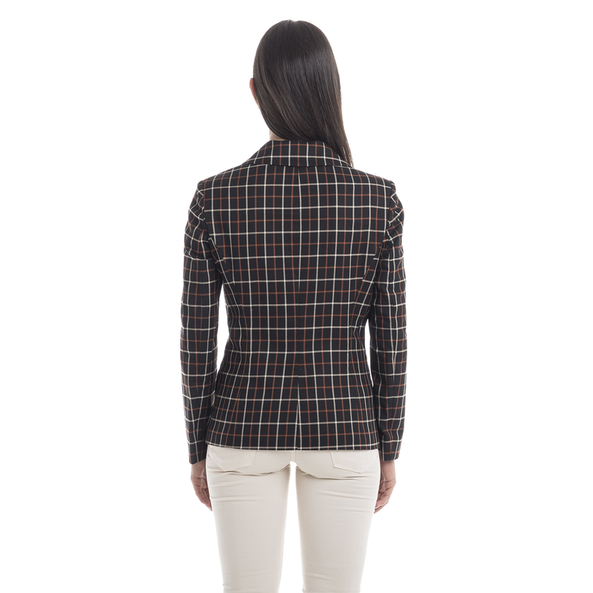 Giacca fantasia check multicolor Sandro Ferrone vista1
