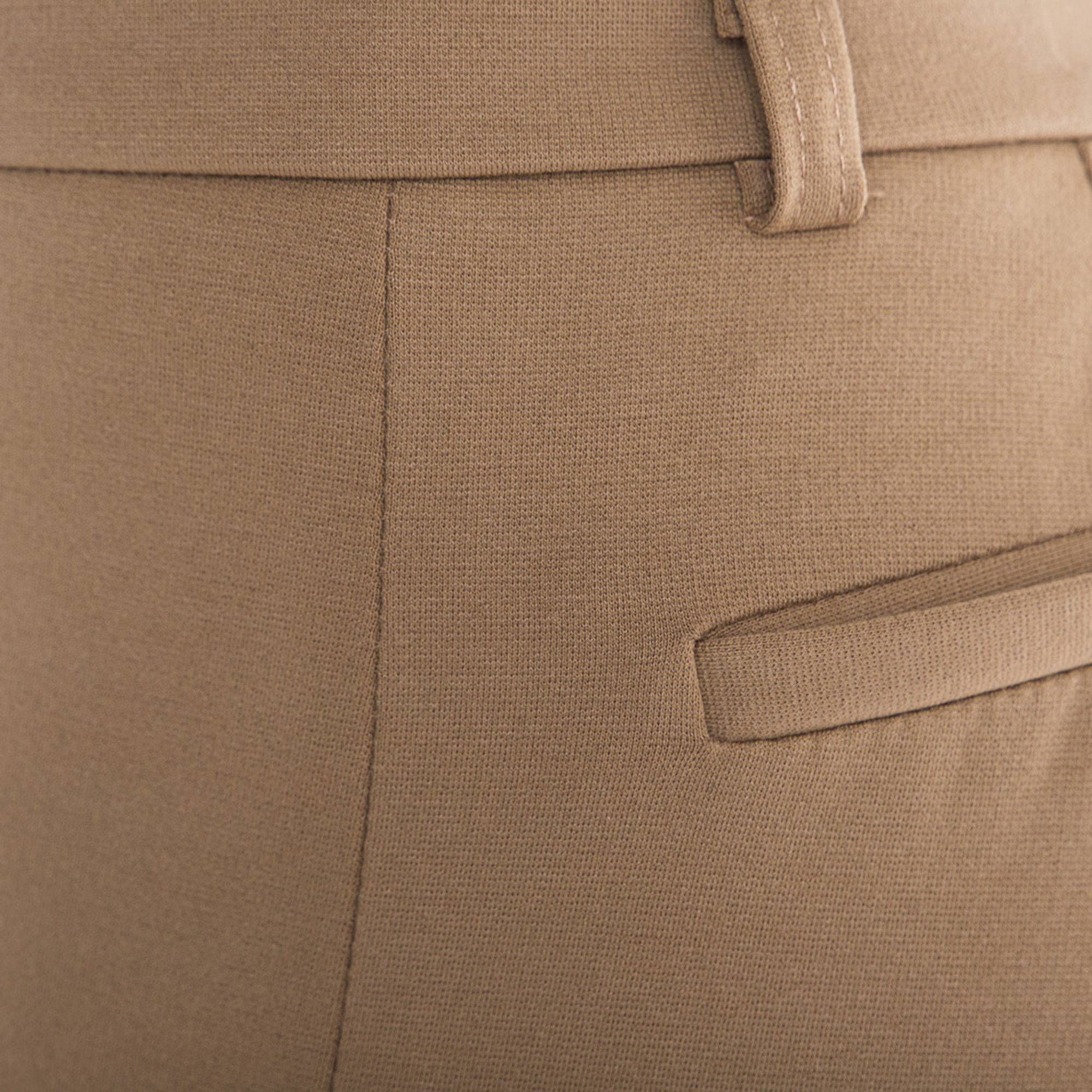 Pantaloni stretch cammello Sandro Ferrone vista3