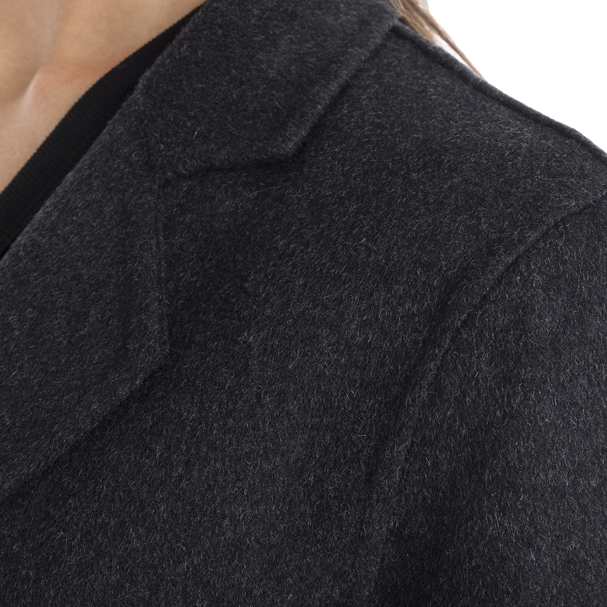 Cappotto lungo grigio antracite Sandro Ferrone vista3