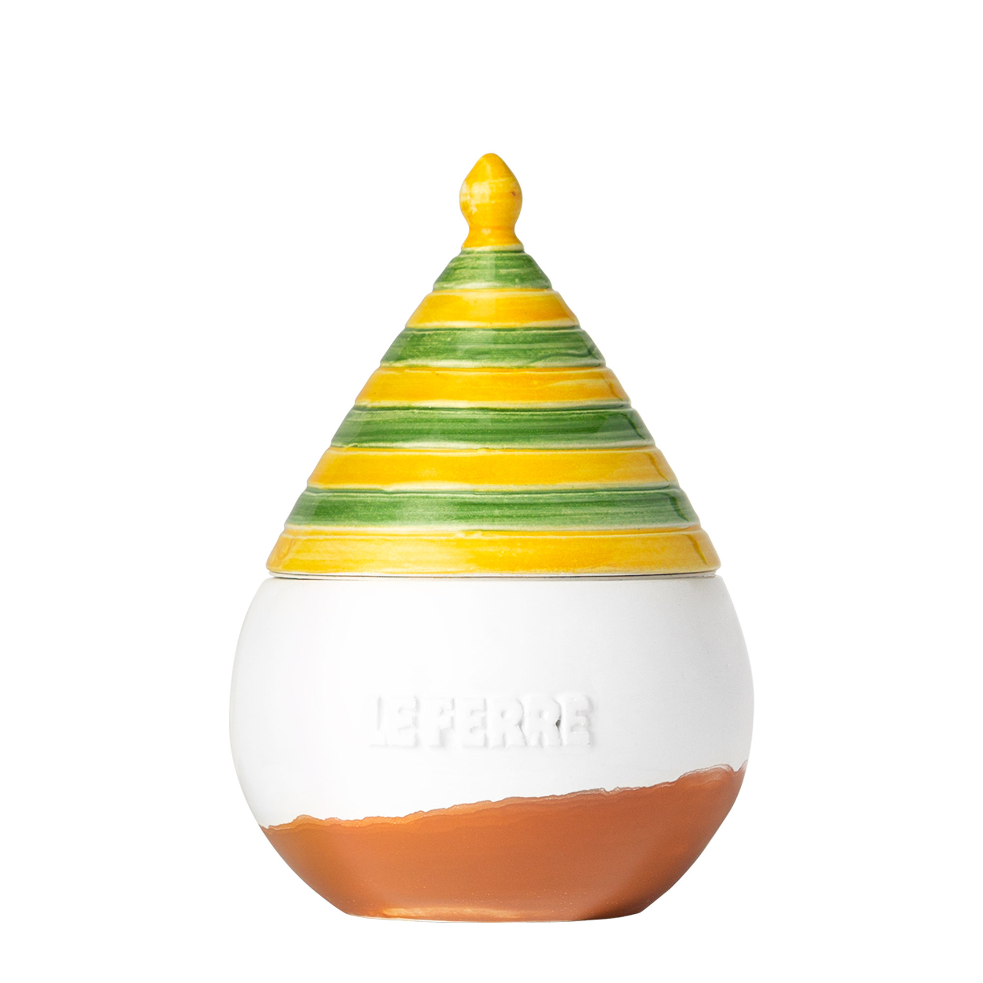 1 bottiglia - Olio Extravergine d'Oliva "TRUTTULA'" inceramica da 0,50 lt. colore giallo-verde Le Ferre vista0