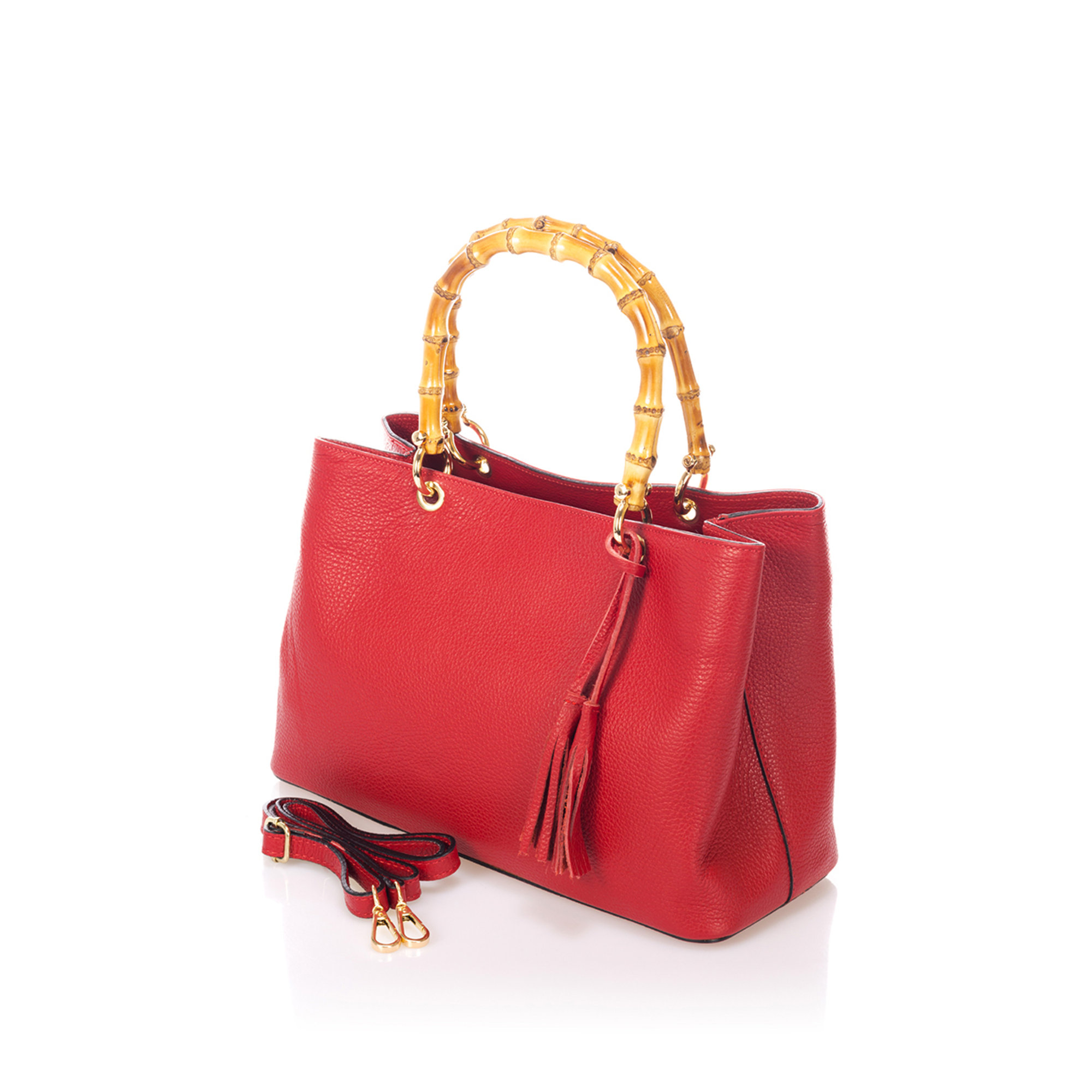 Borsa a spalla rossa Markese vista3