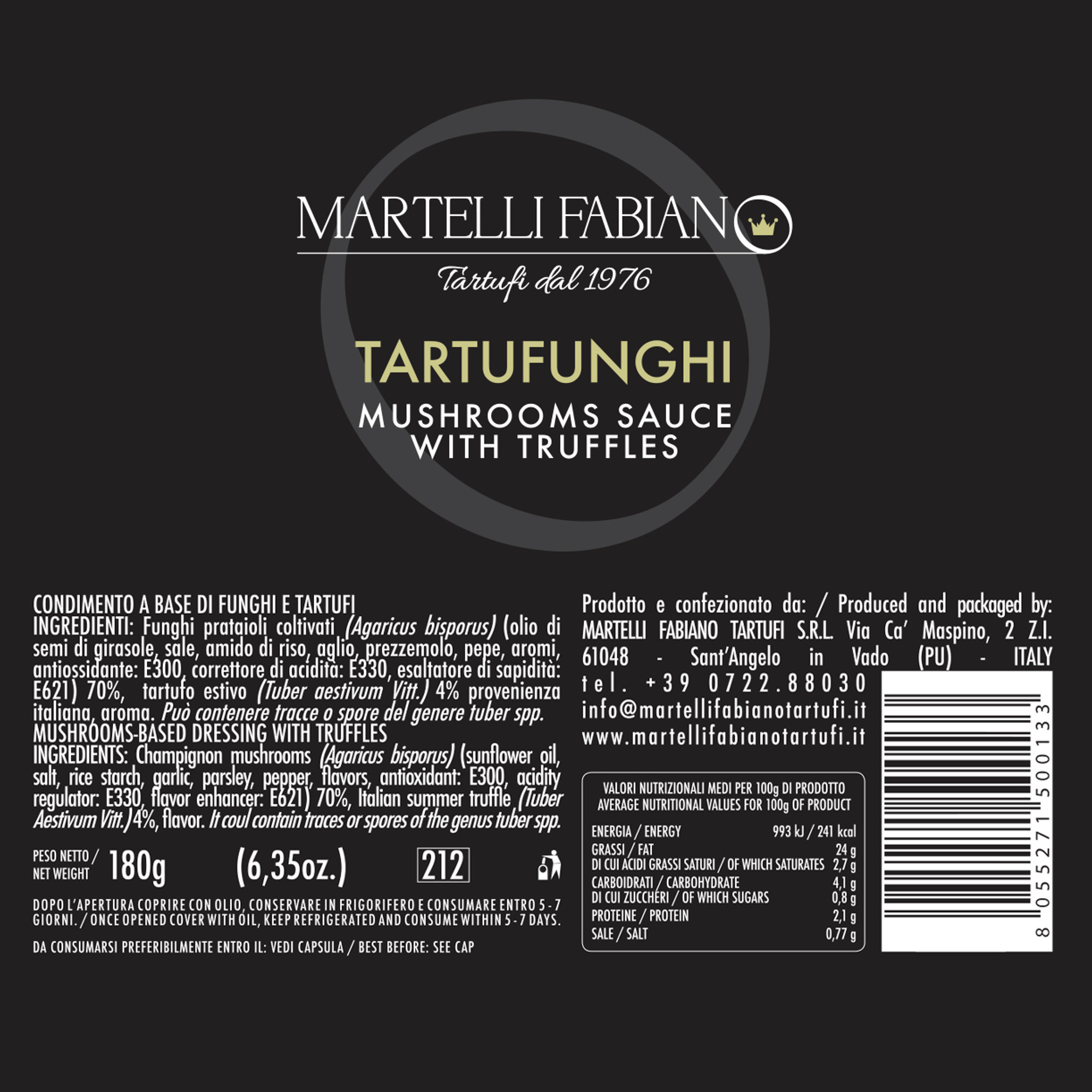 Confezione Regalo Elio Tris Salse al Tartufo 180g Martelli Fabiano Tartufi vista3